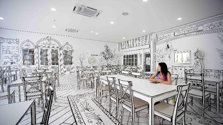 462 คิด-cool จิบกาแฟในสมุดภาพระบายสี