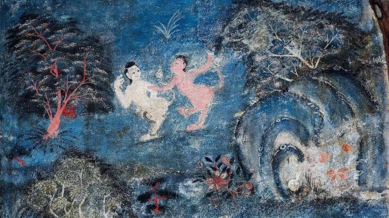 452 พันธุ์ไม้ป่าชายหาดและพื้นที่ชุ่มน้ำในจิตรกรรมฝาผนัง