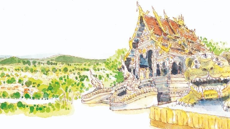 455 วาดเมือง วัดพระธาตุ ดอยเขาควายแก้ว