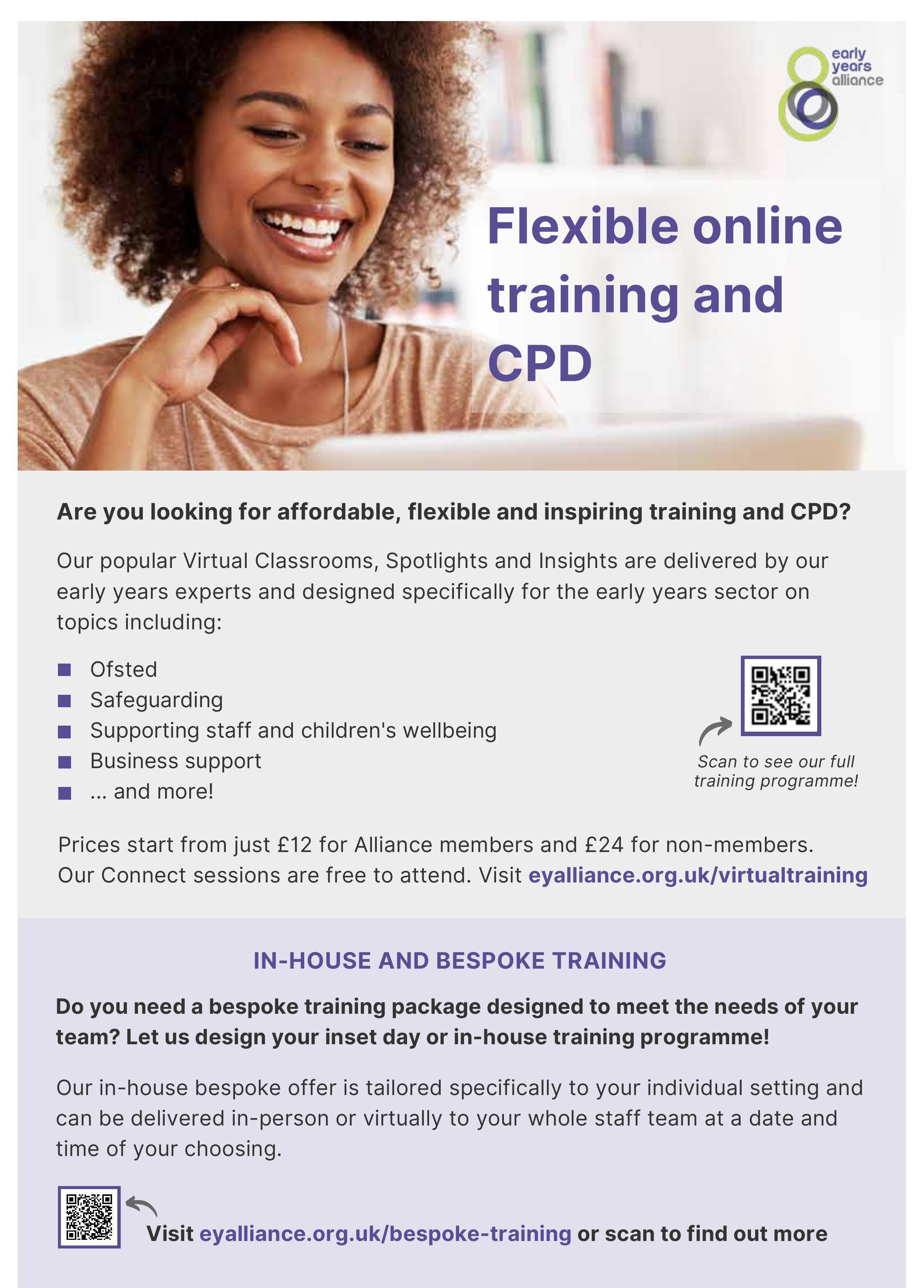 Flexible online training and CPD