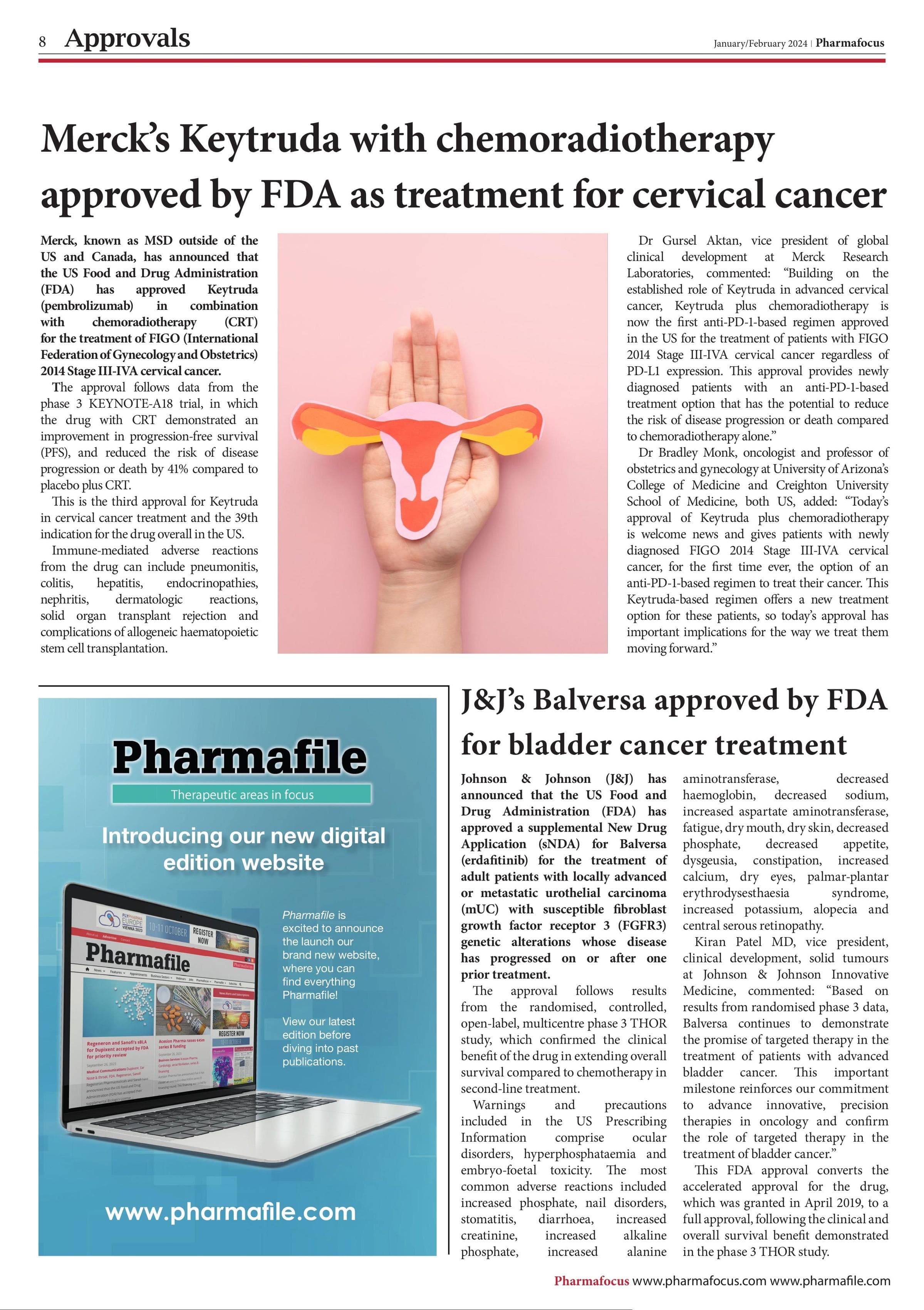 J&J’s Balversa approved by FDA for bladder cancer treatment