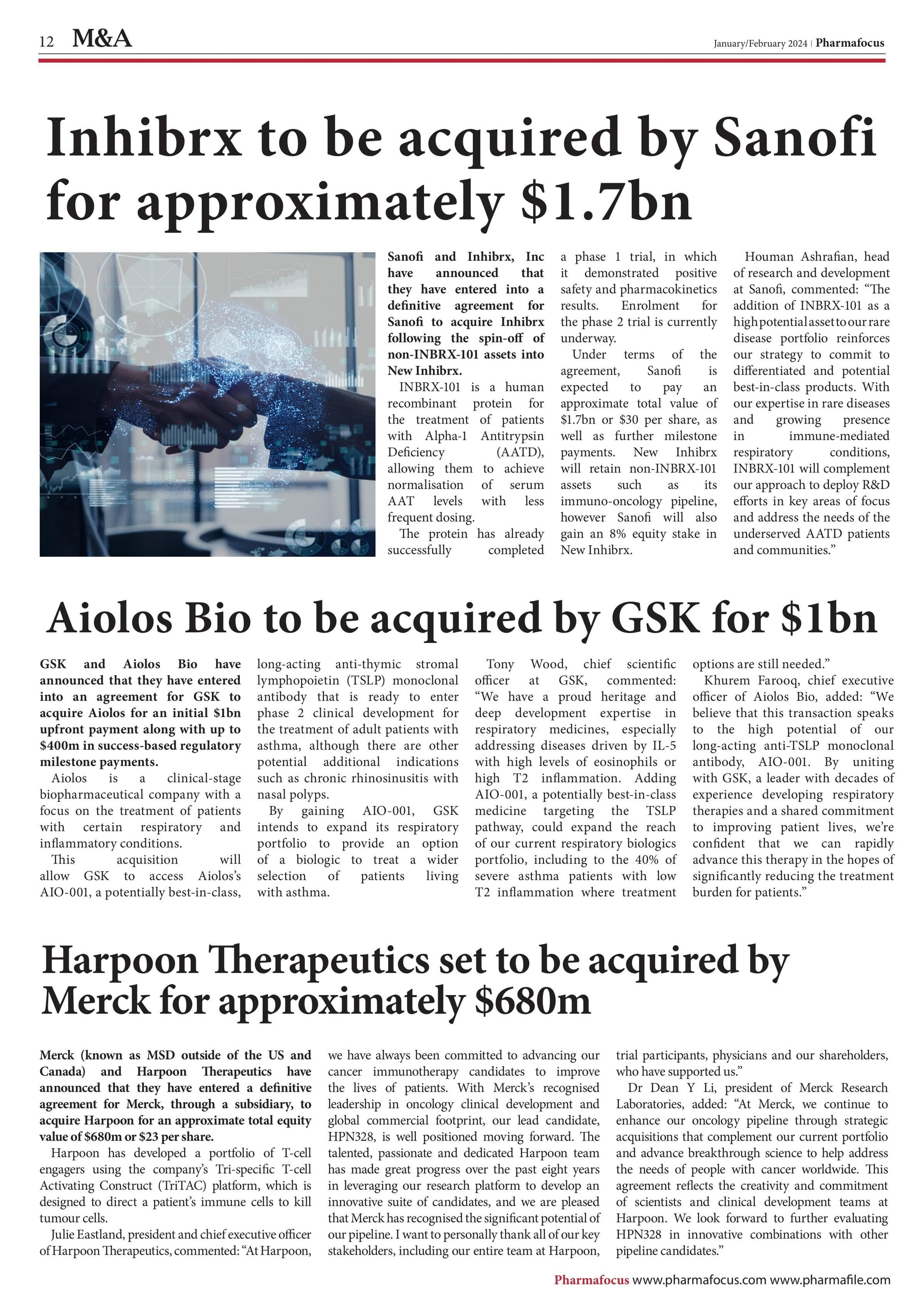 Aiolos Bio to be acquired by GSK for $1bn