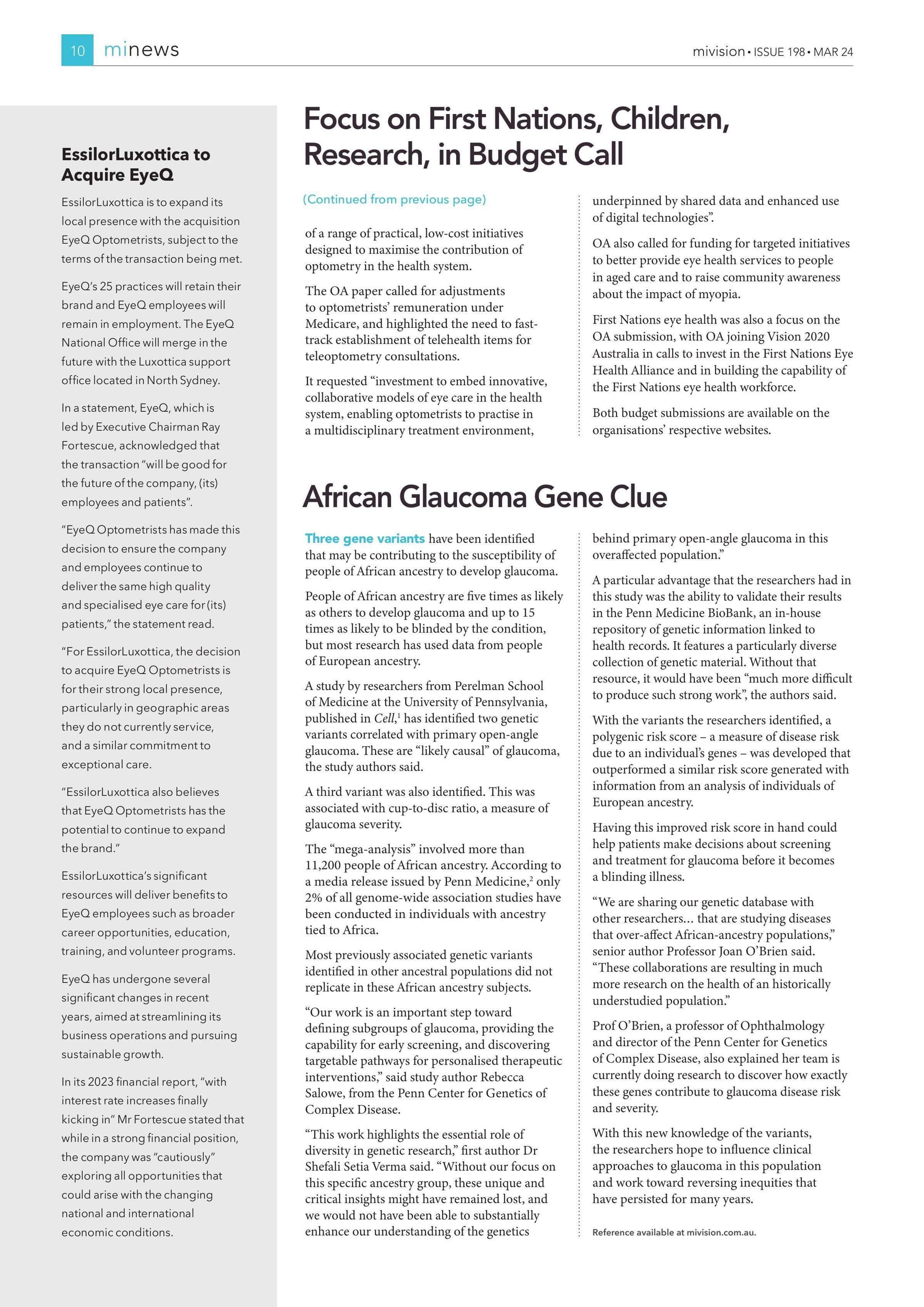 EssilorLuxottica to Acquire EyeQ