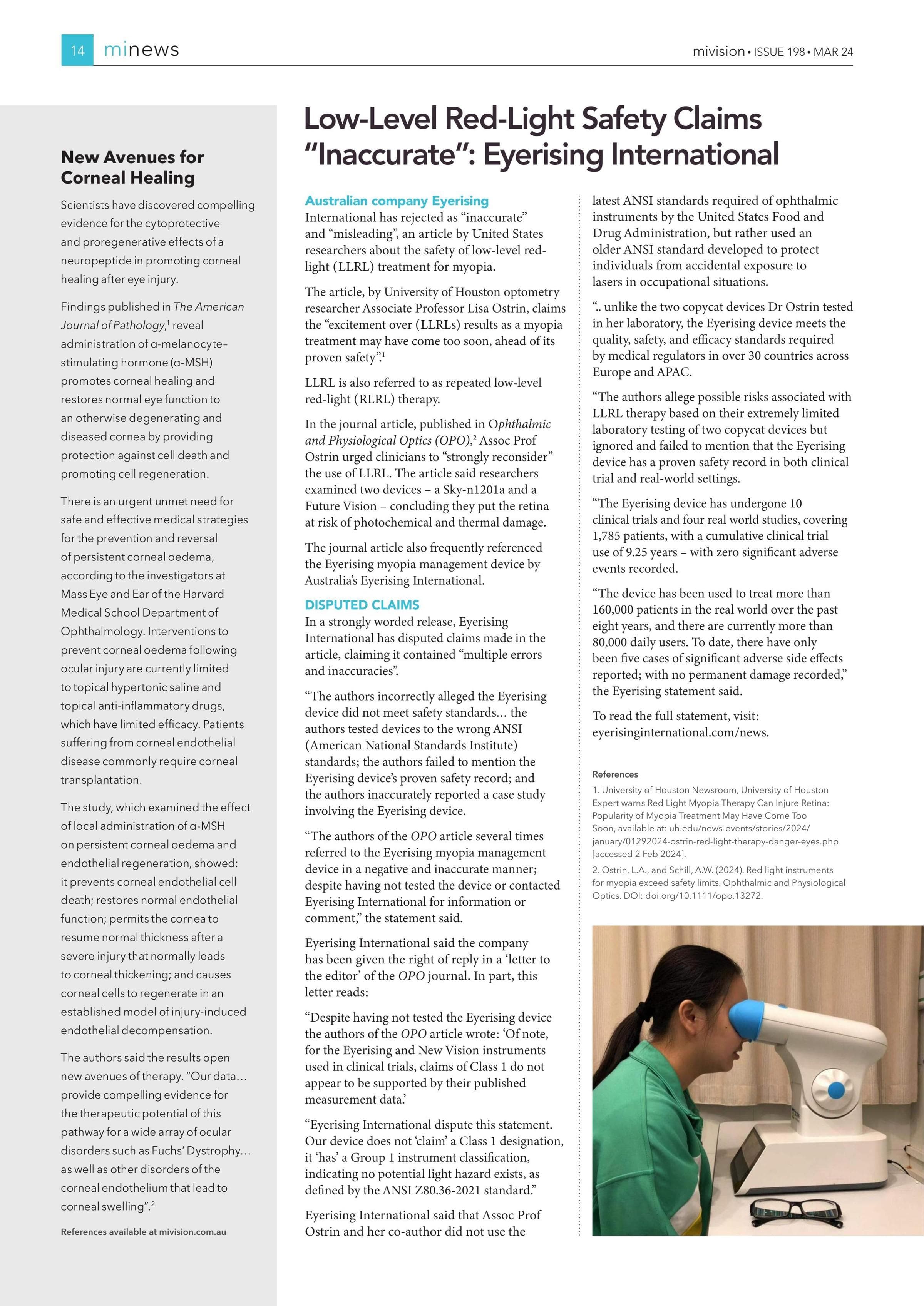 New Avenues for Corneal Healing