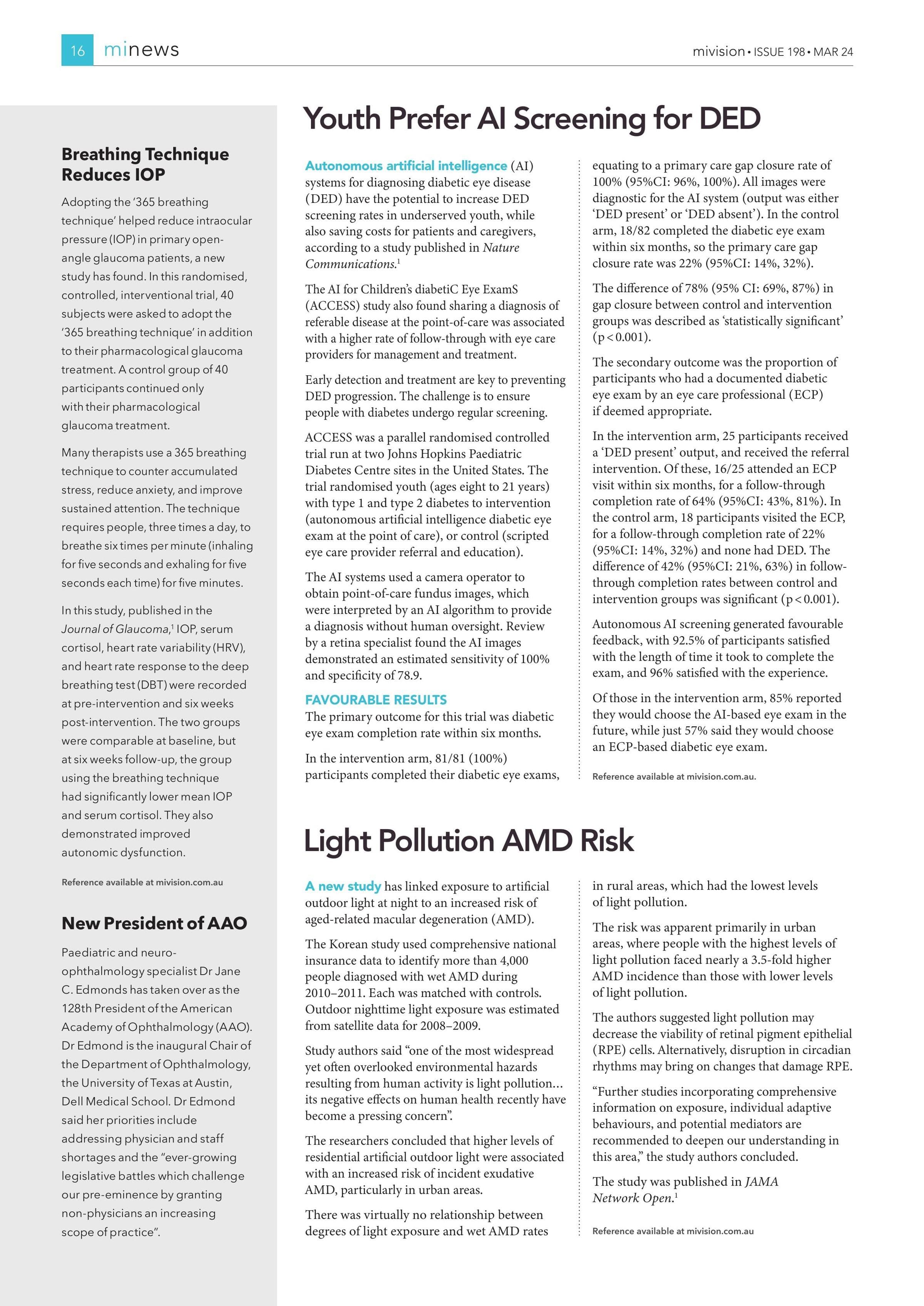 Breathing Technique Reduces IOP