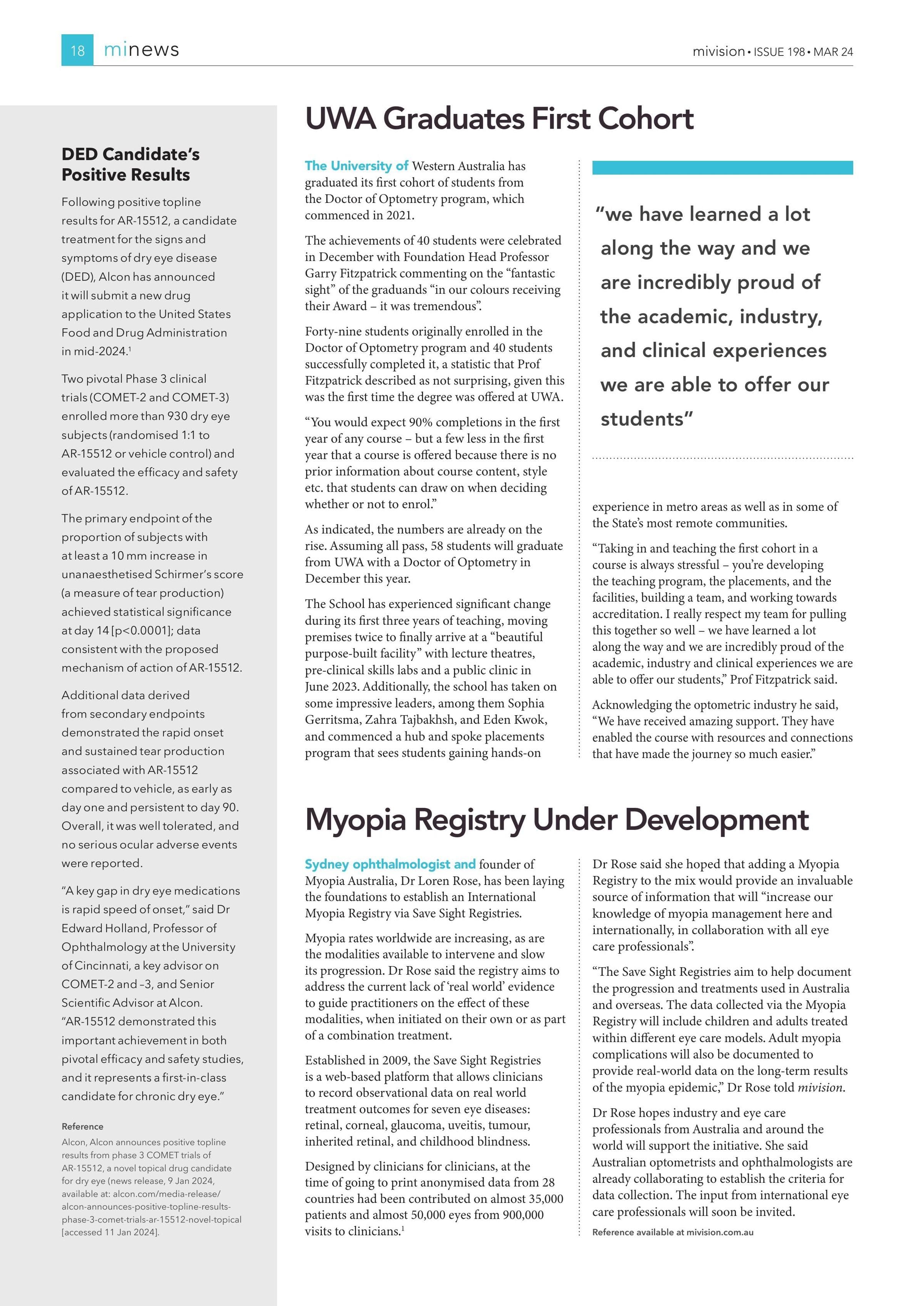 DED Candidate’s Positive Results