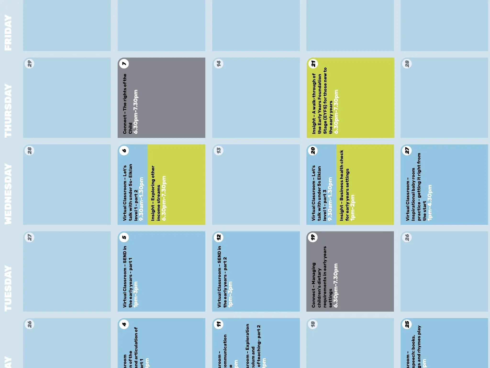 Dates for your diary