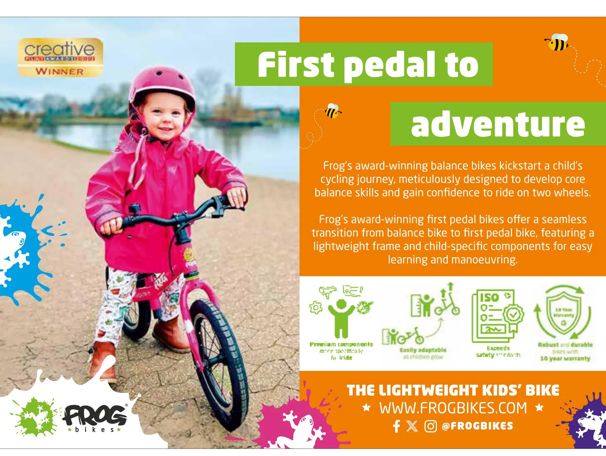 Frog bikes and Gopak adverts