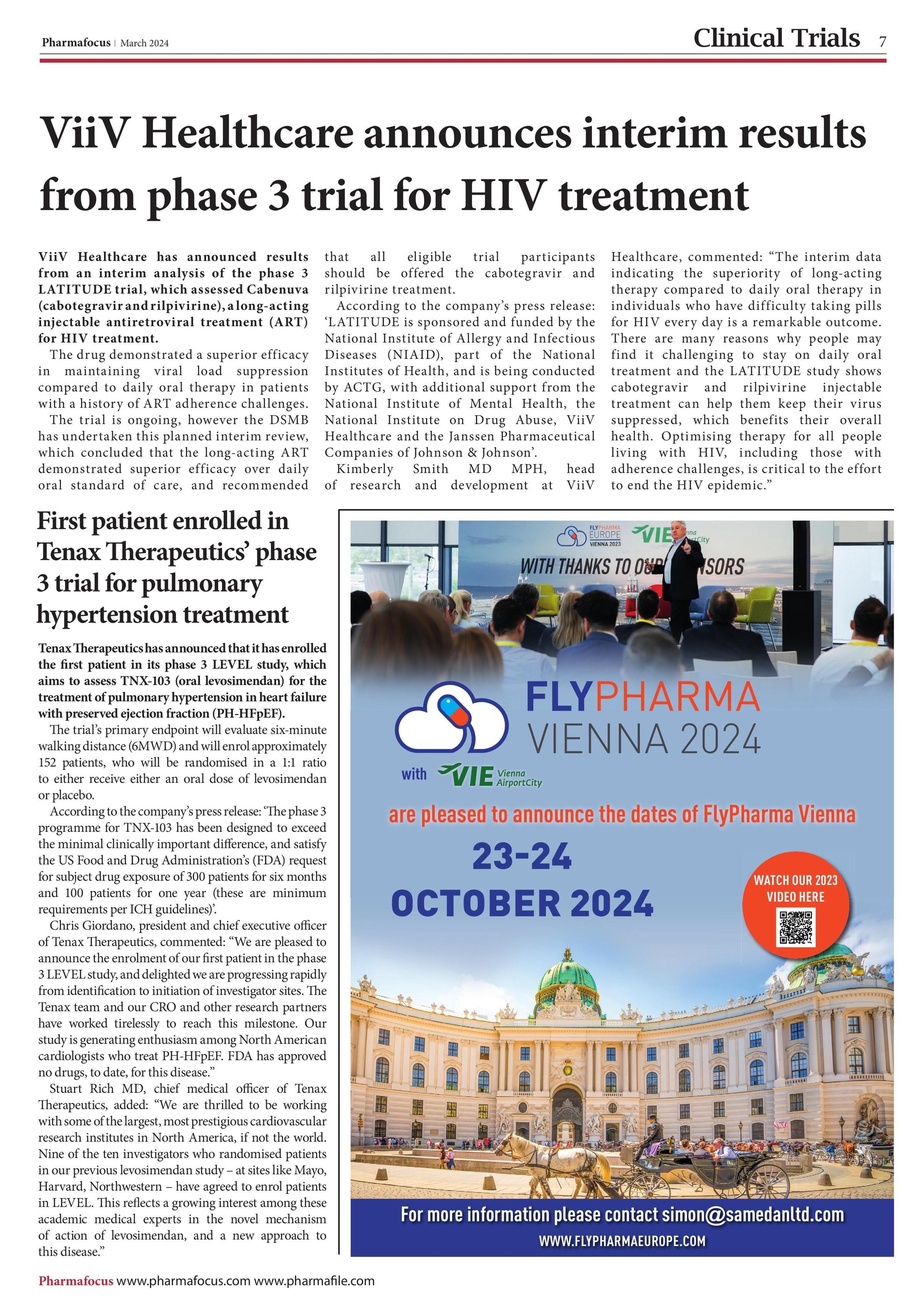 ViiV Healthcare announces interim results from phase 3 trial for HIV treatment