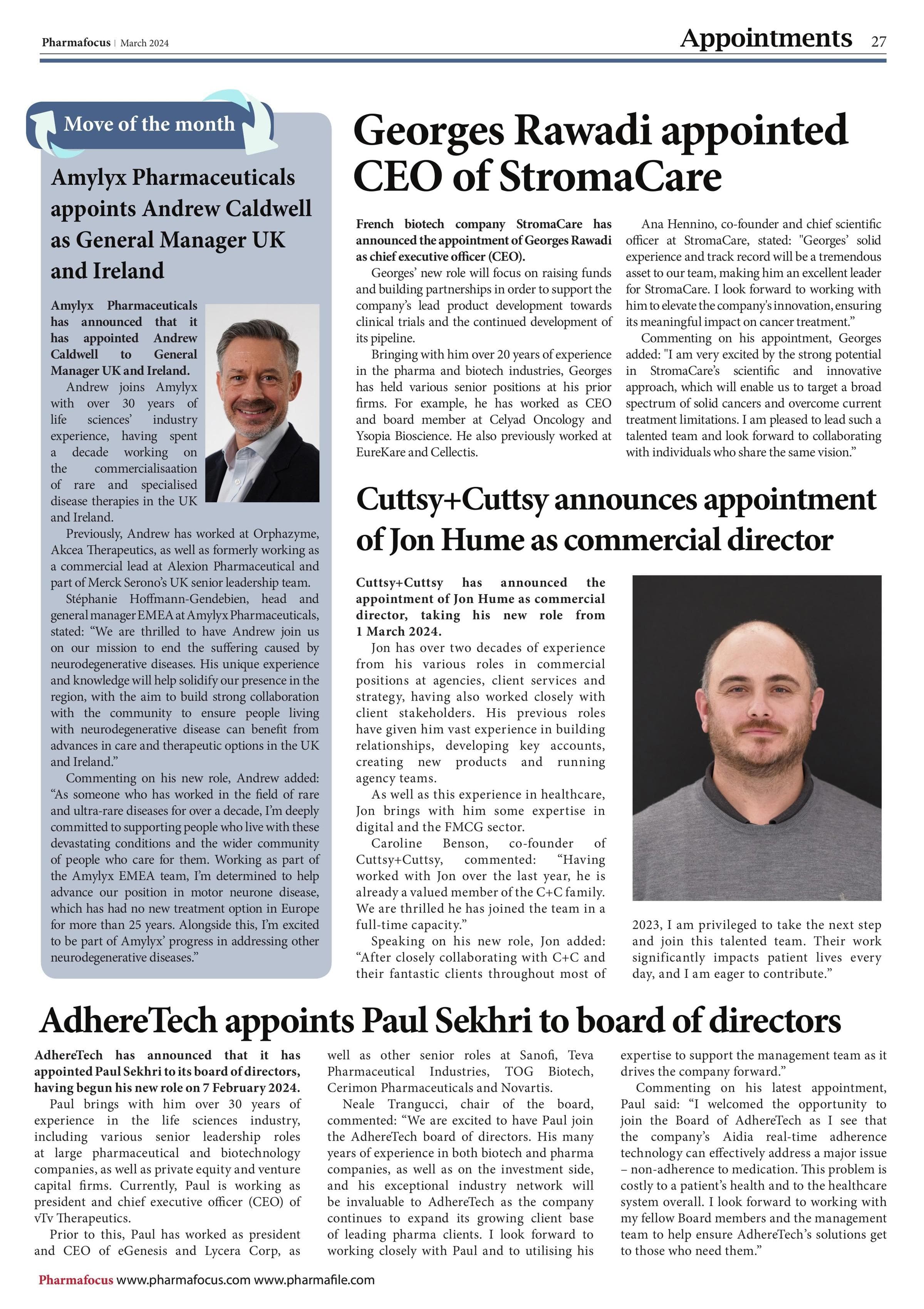 Georges Rawadi appointed CEO of StromaCare