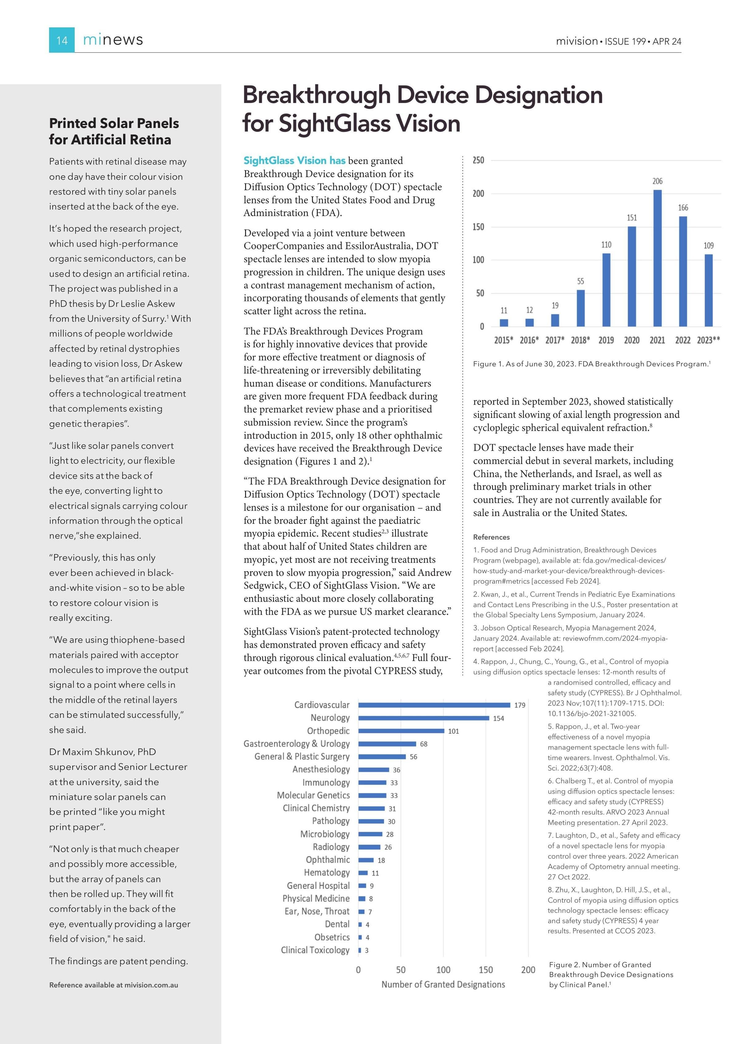 Printed Solar Panels for Artificial Retina