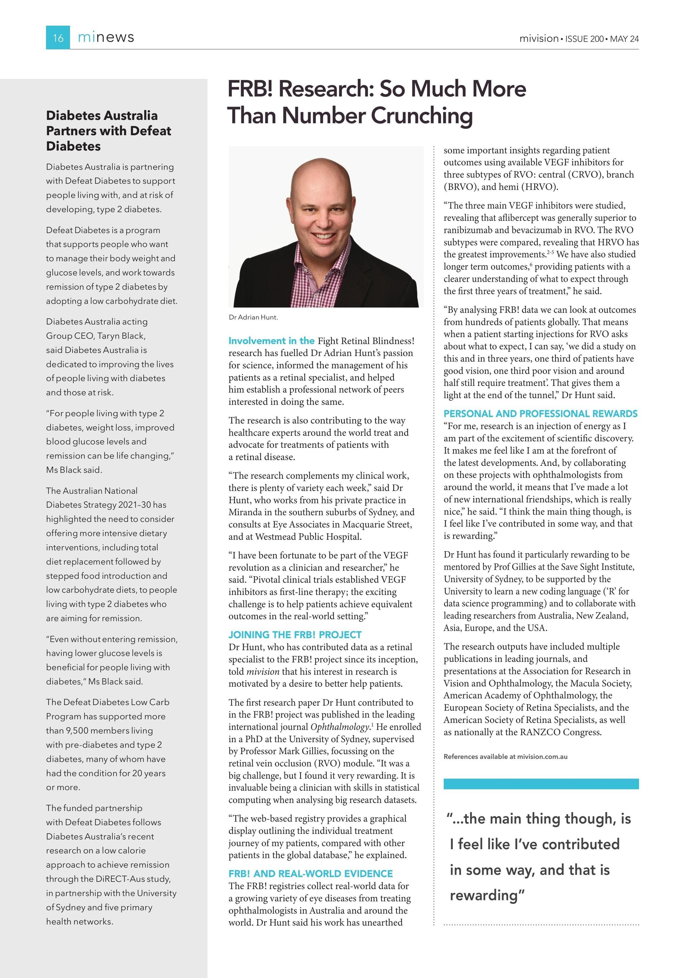 Diabetes Australia Partners with Defeat Diabetes