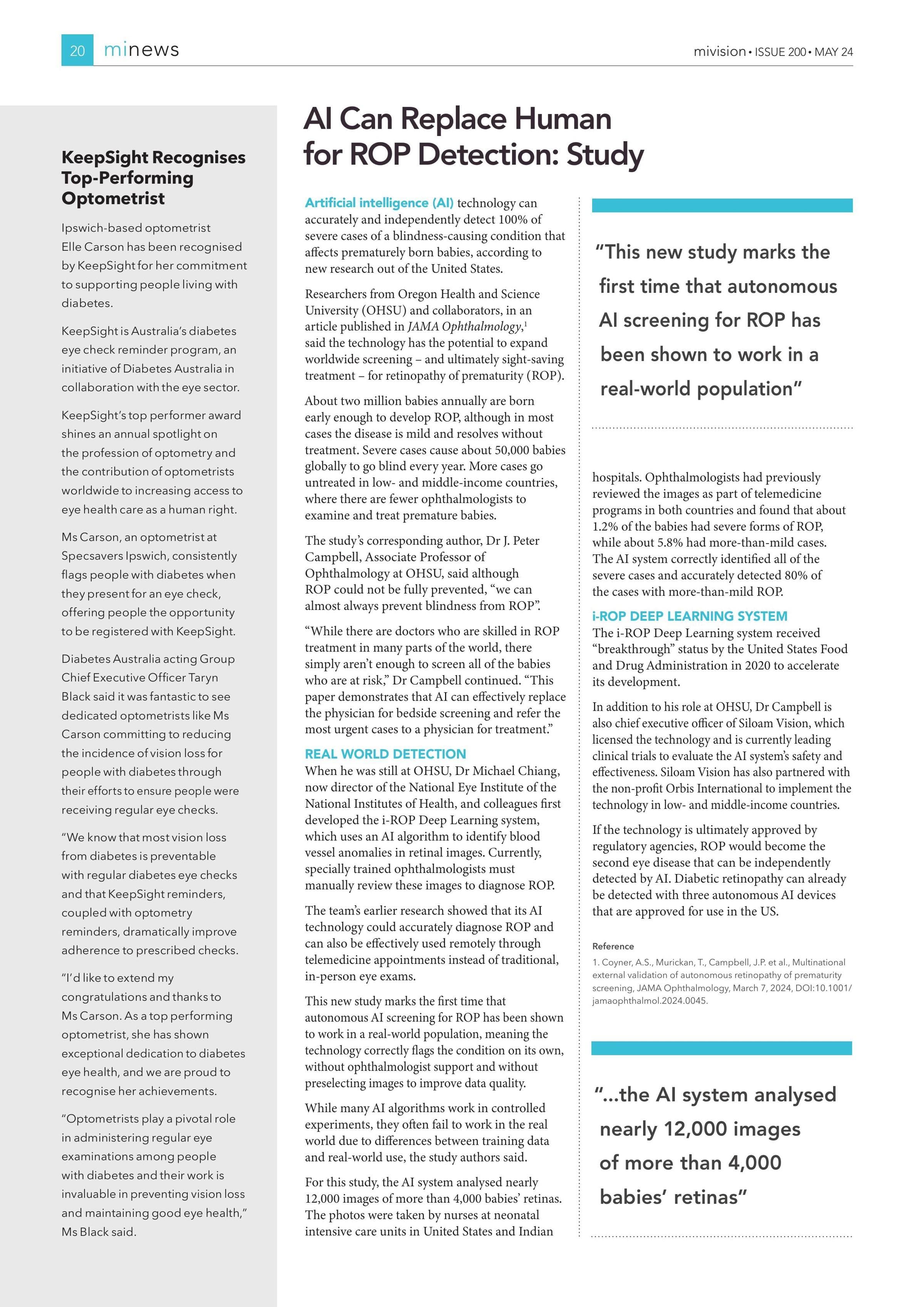 KeepSight Recognises Top-Performing Optometrist