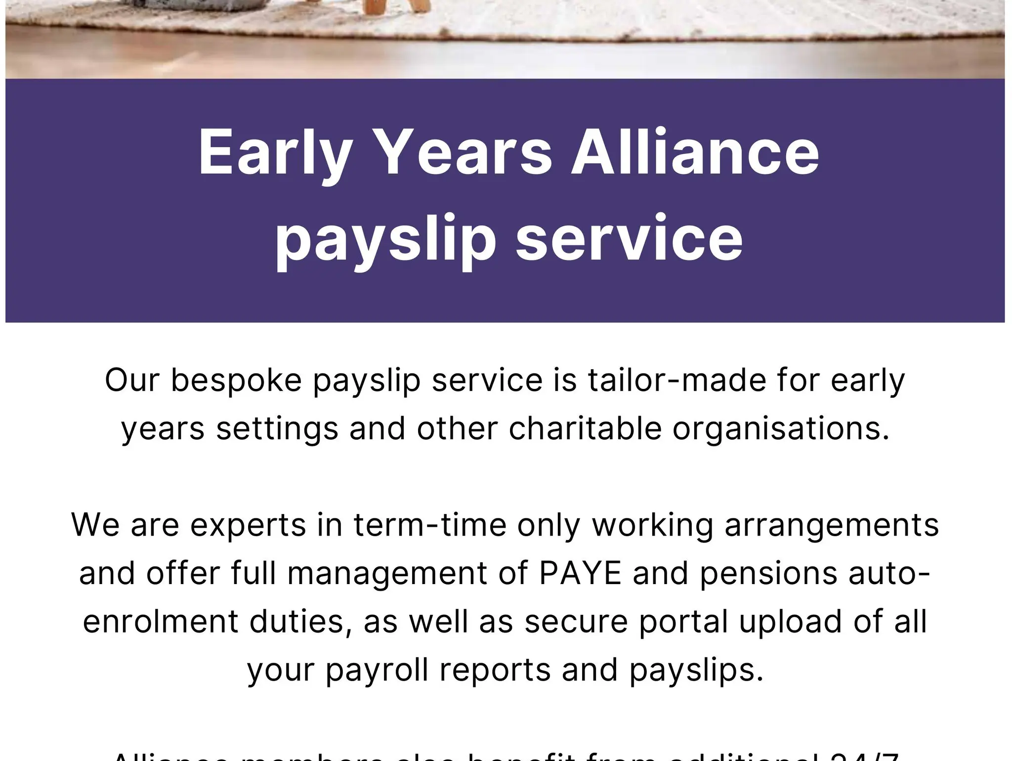 Early Years Alliance payslip service