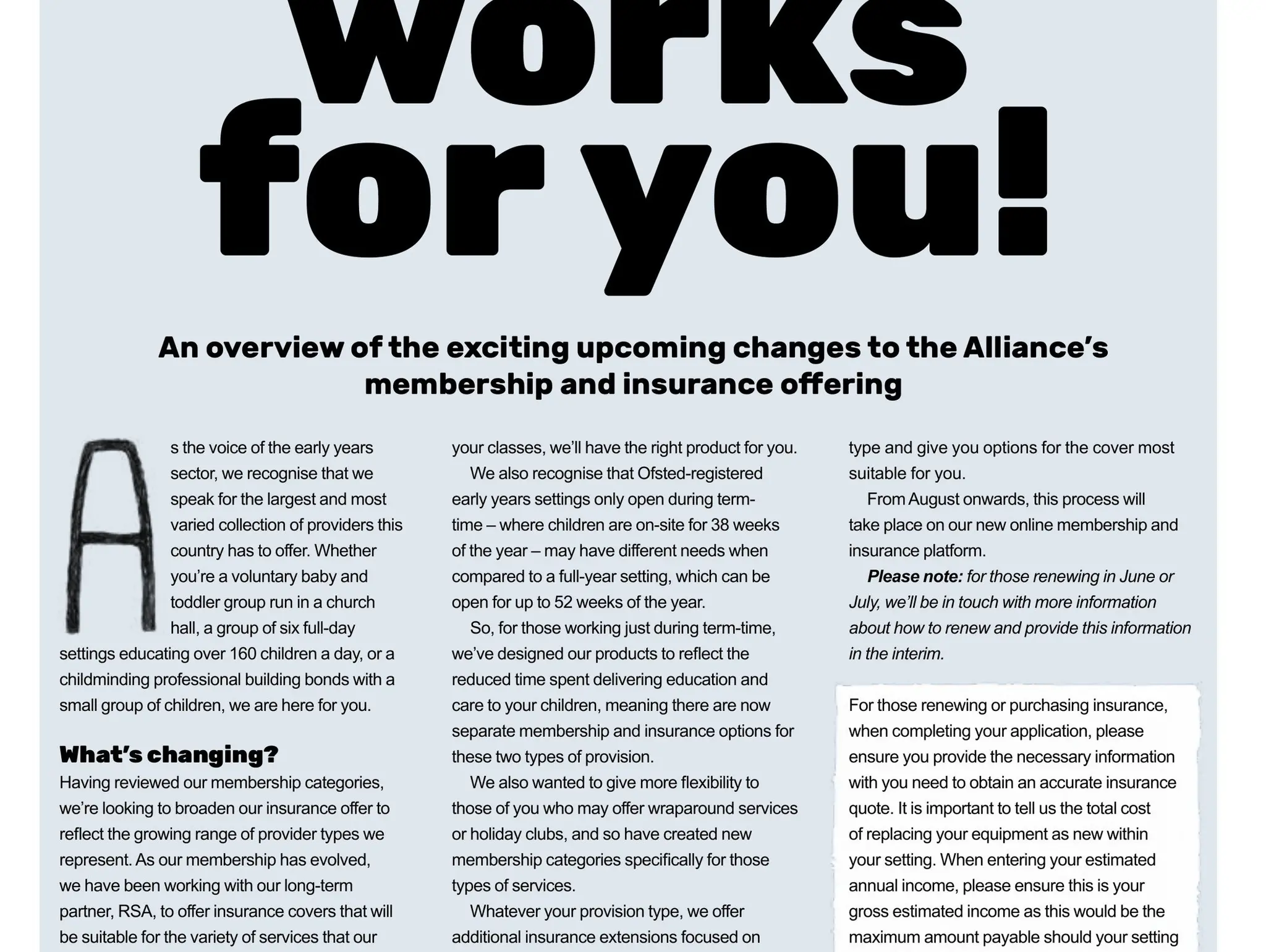 Membership and insurance that works for you!