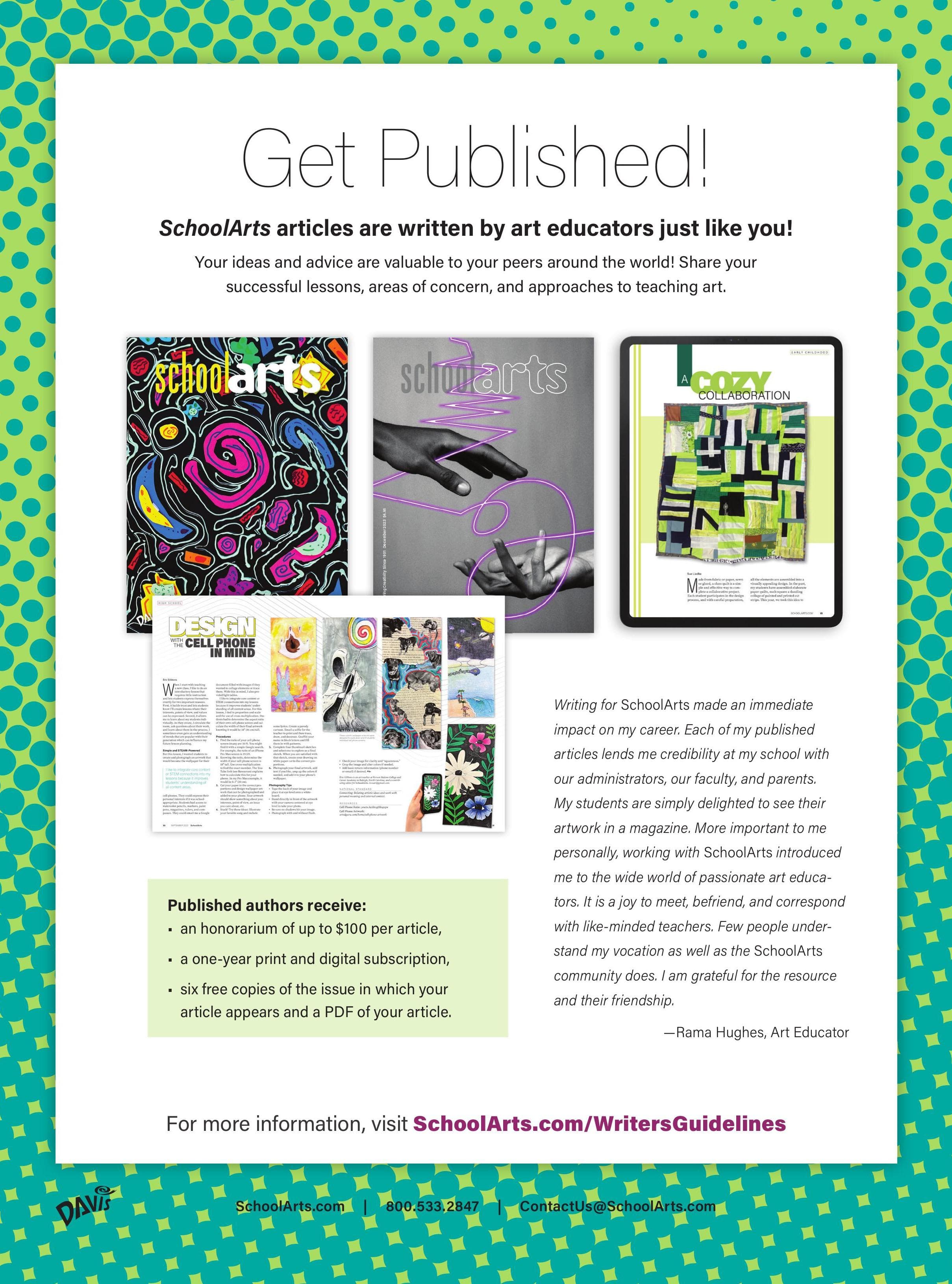 Get Published in SchoolArts!