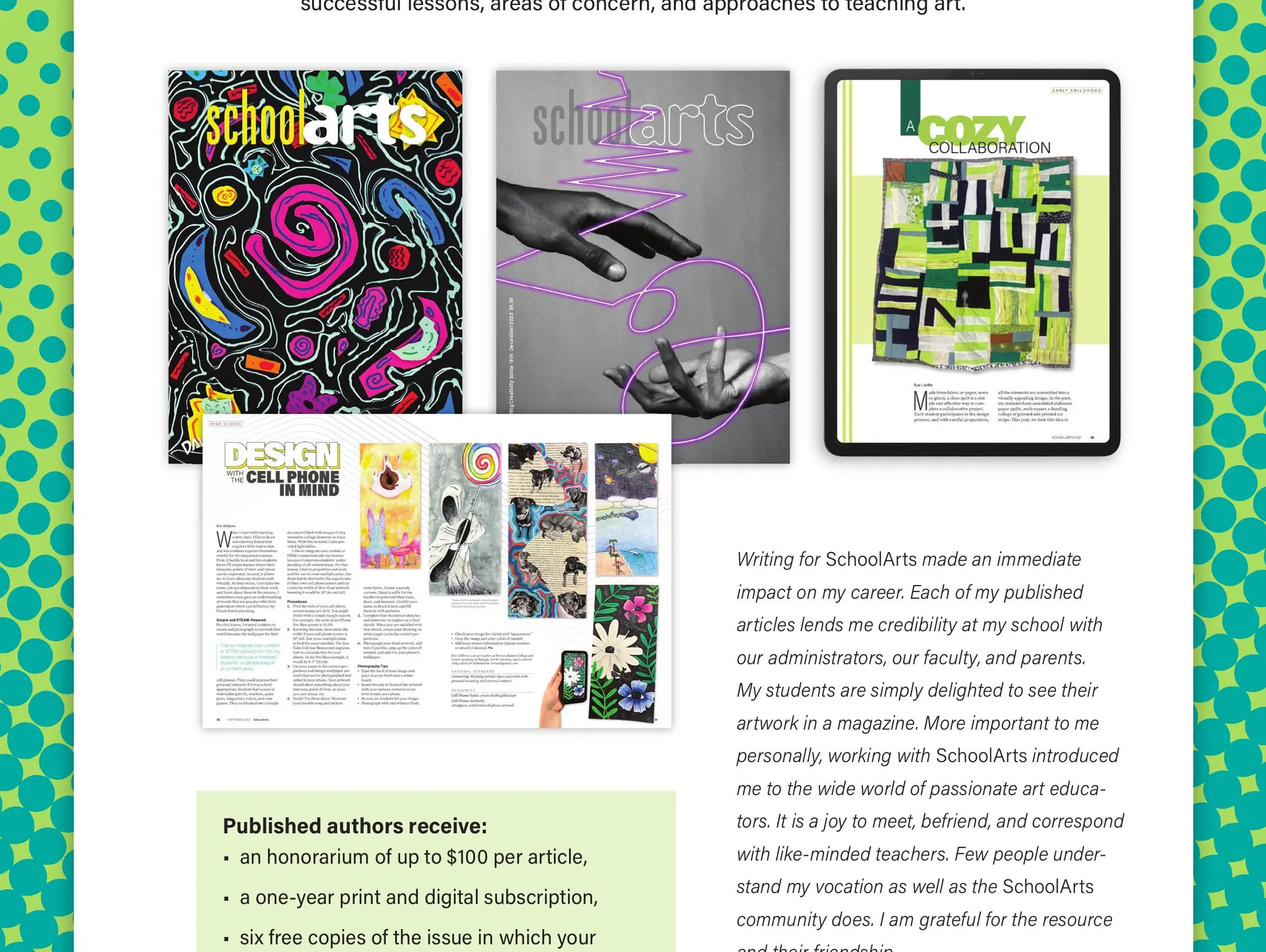 Get Published in SchoolArts!