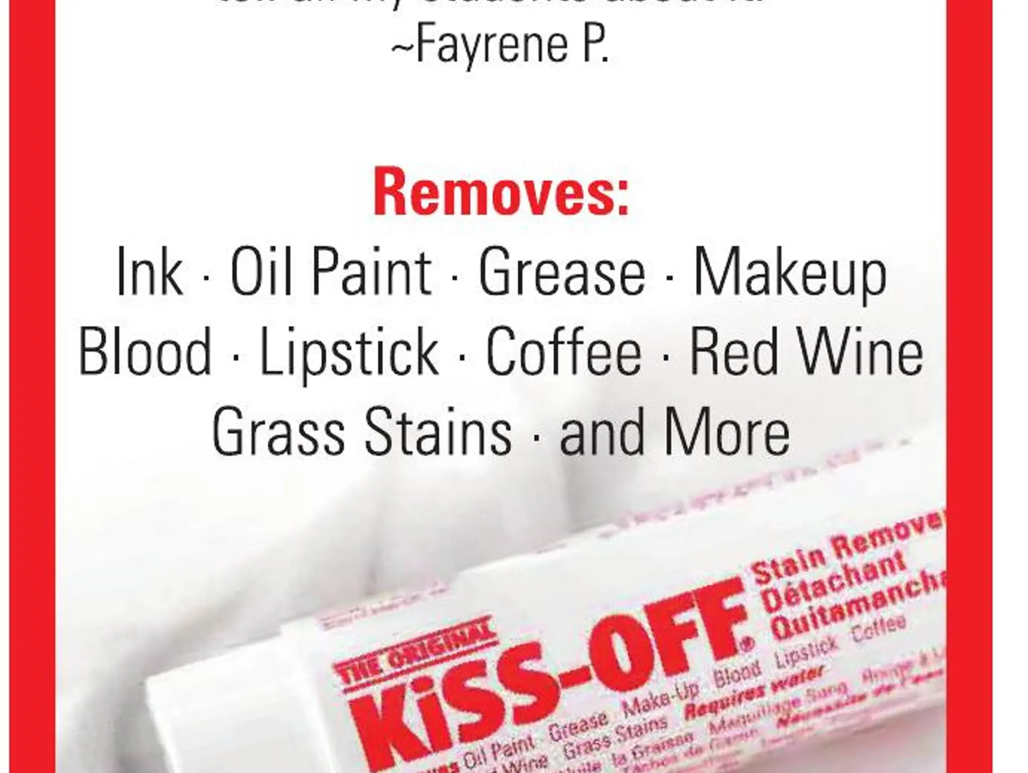 Kiss-Off® Stain Remover