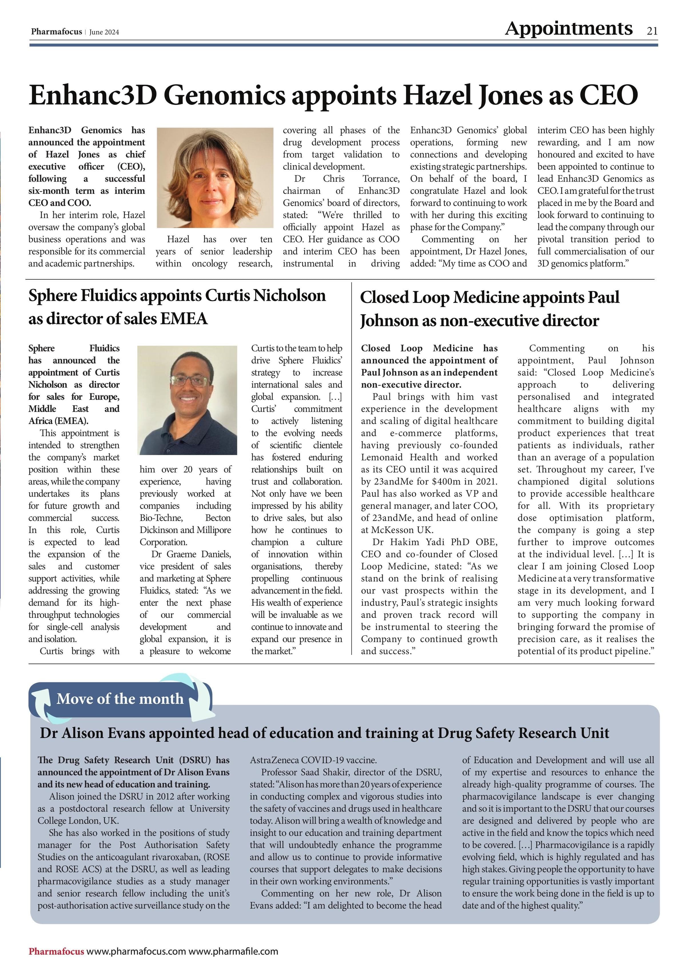 Closed Loop Medicine appoints Paul Johnson as non-executive director