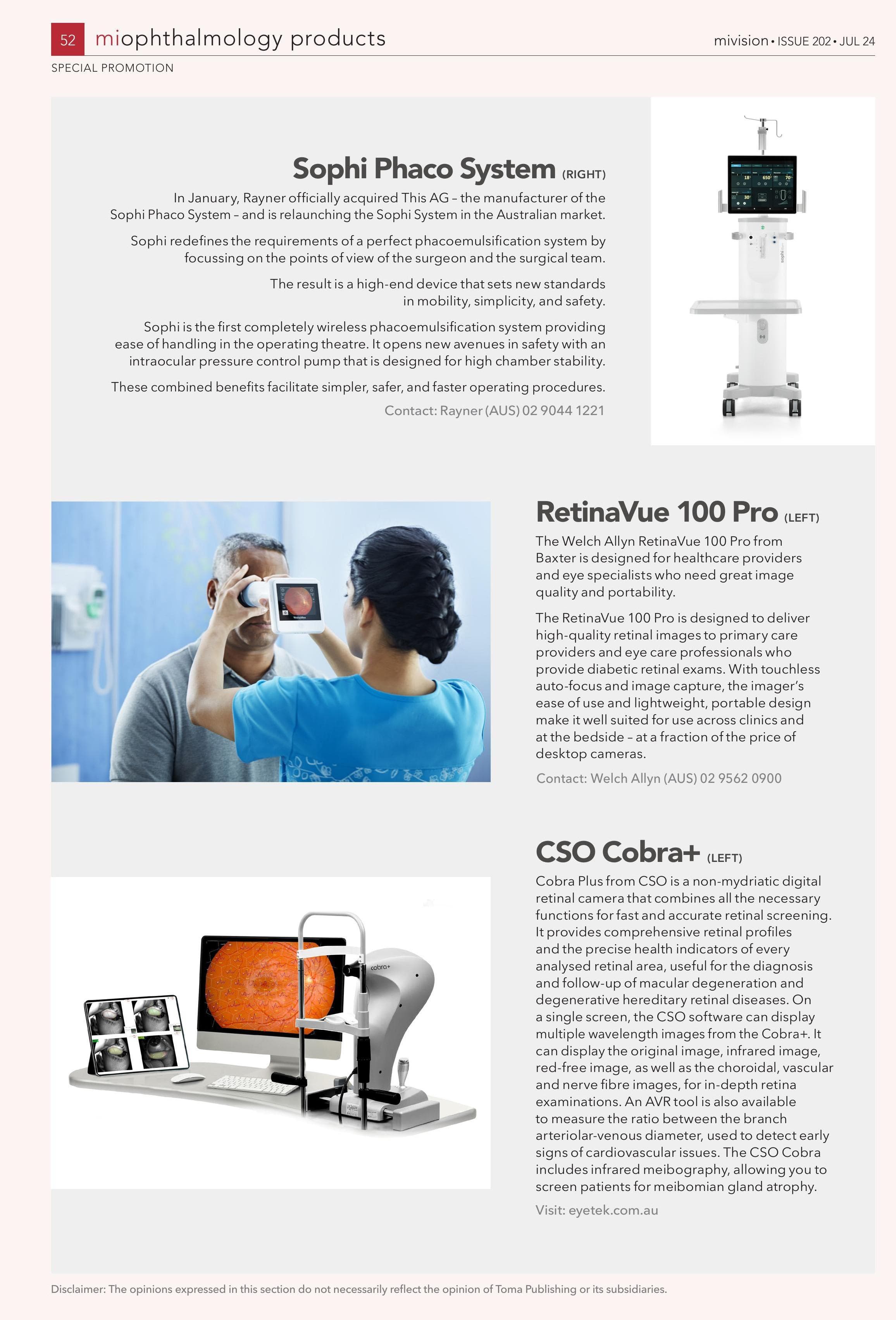 mi ophthalmology products