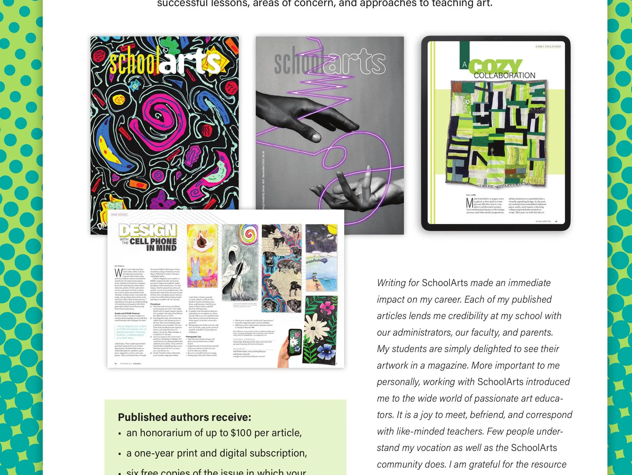 Get Published in SchoolArts!