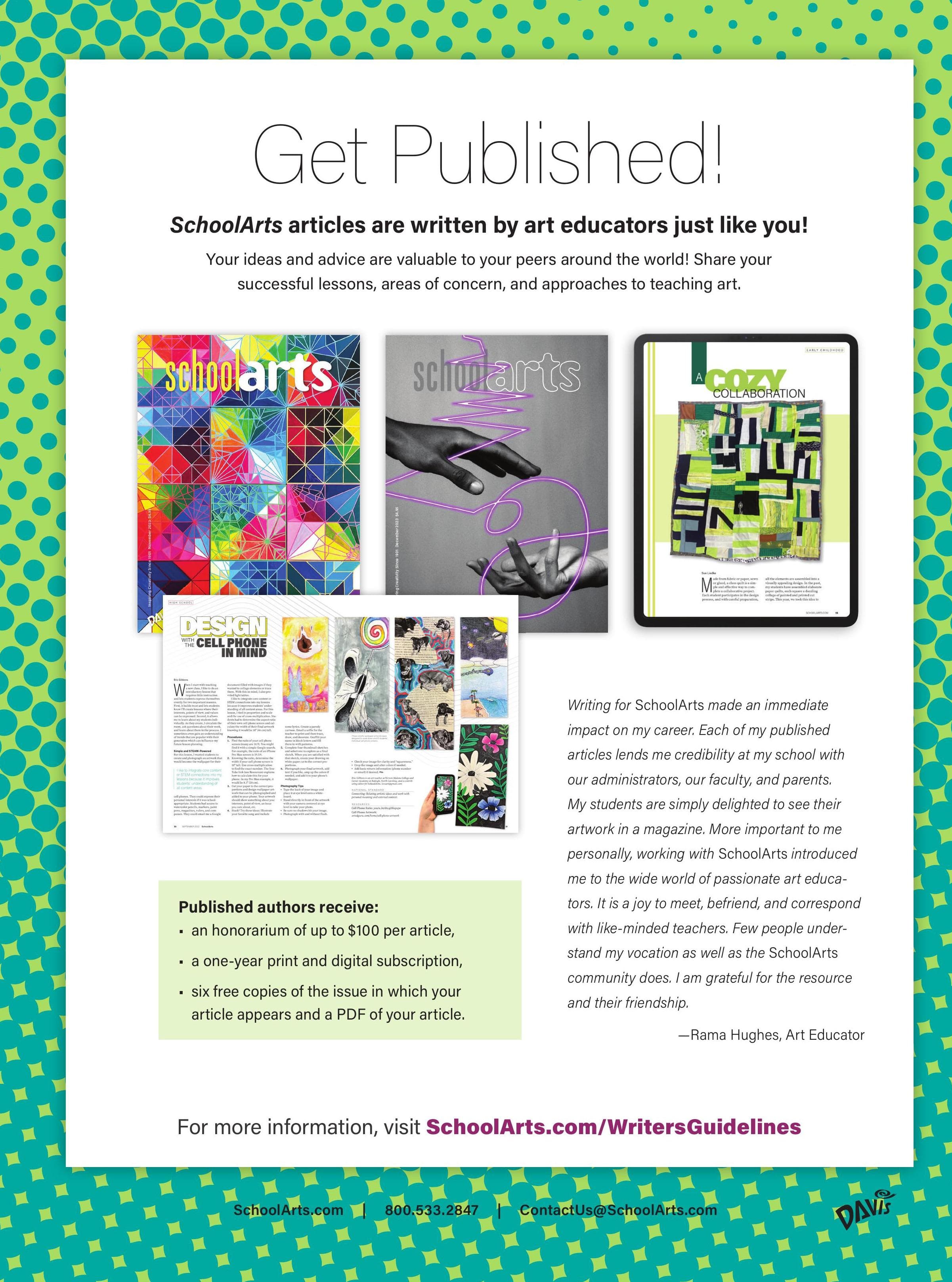 Get Published in SchoolArts!
