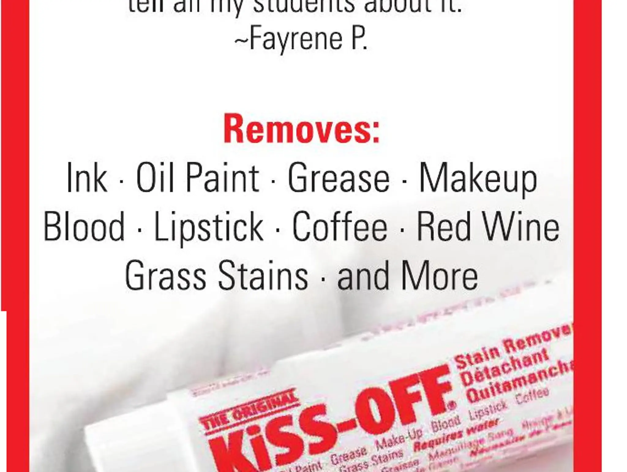 Kiss-Off® Stain Remover