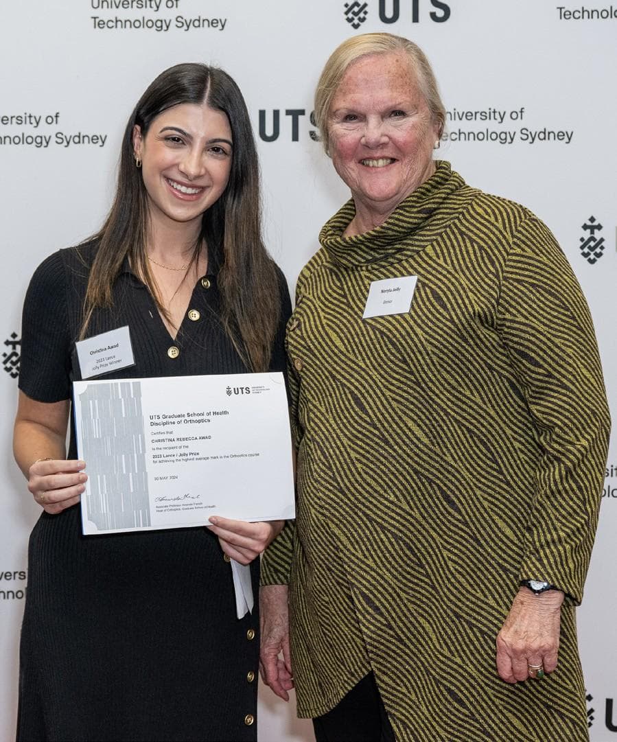 Excellence Recognised at UTS Orthoptics