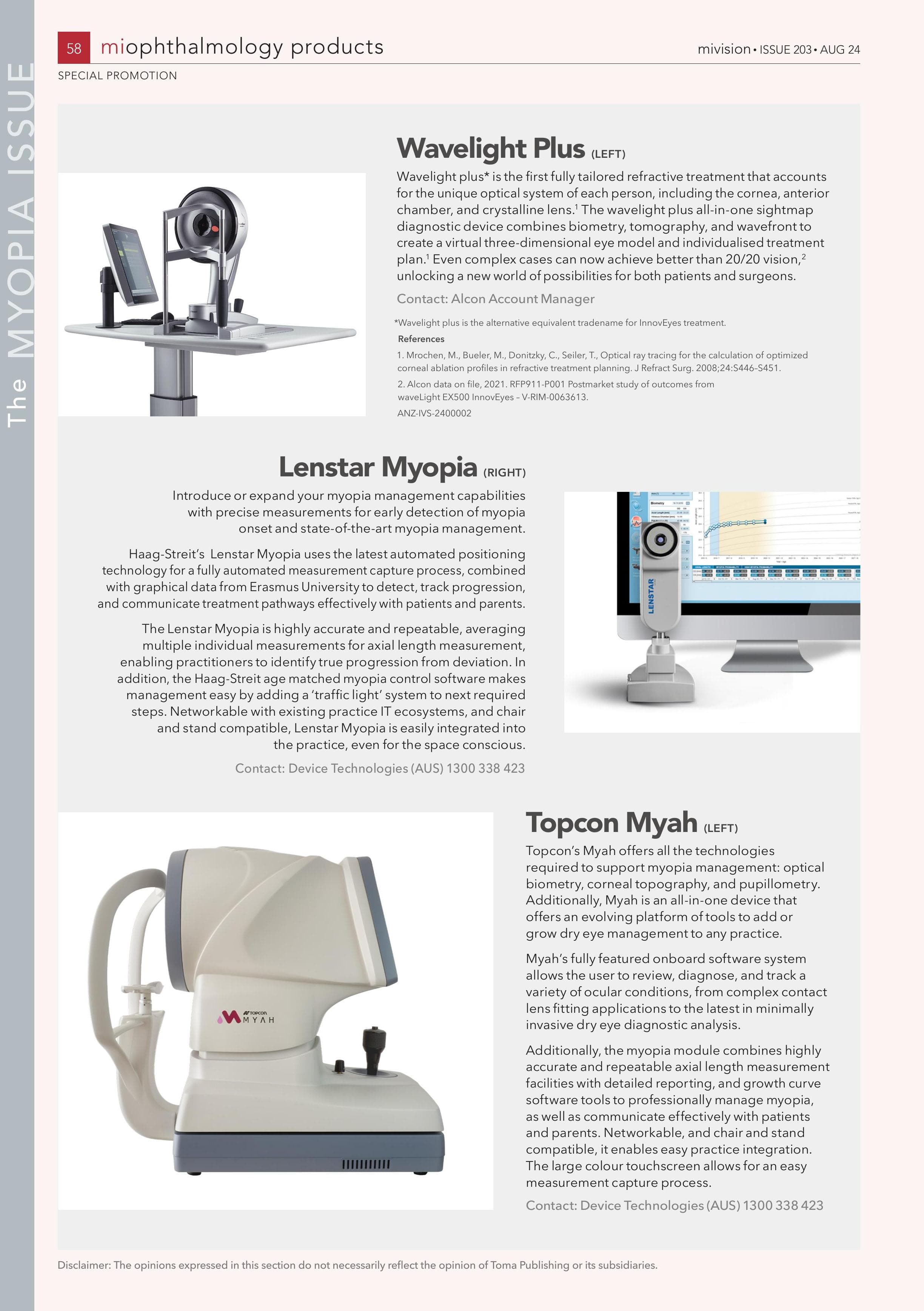 miophthalmology products