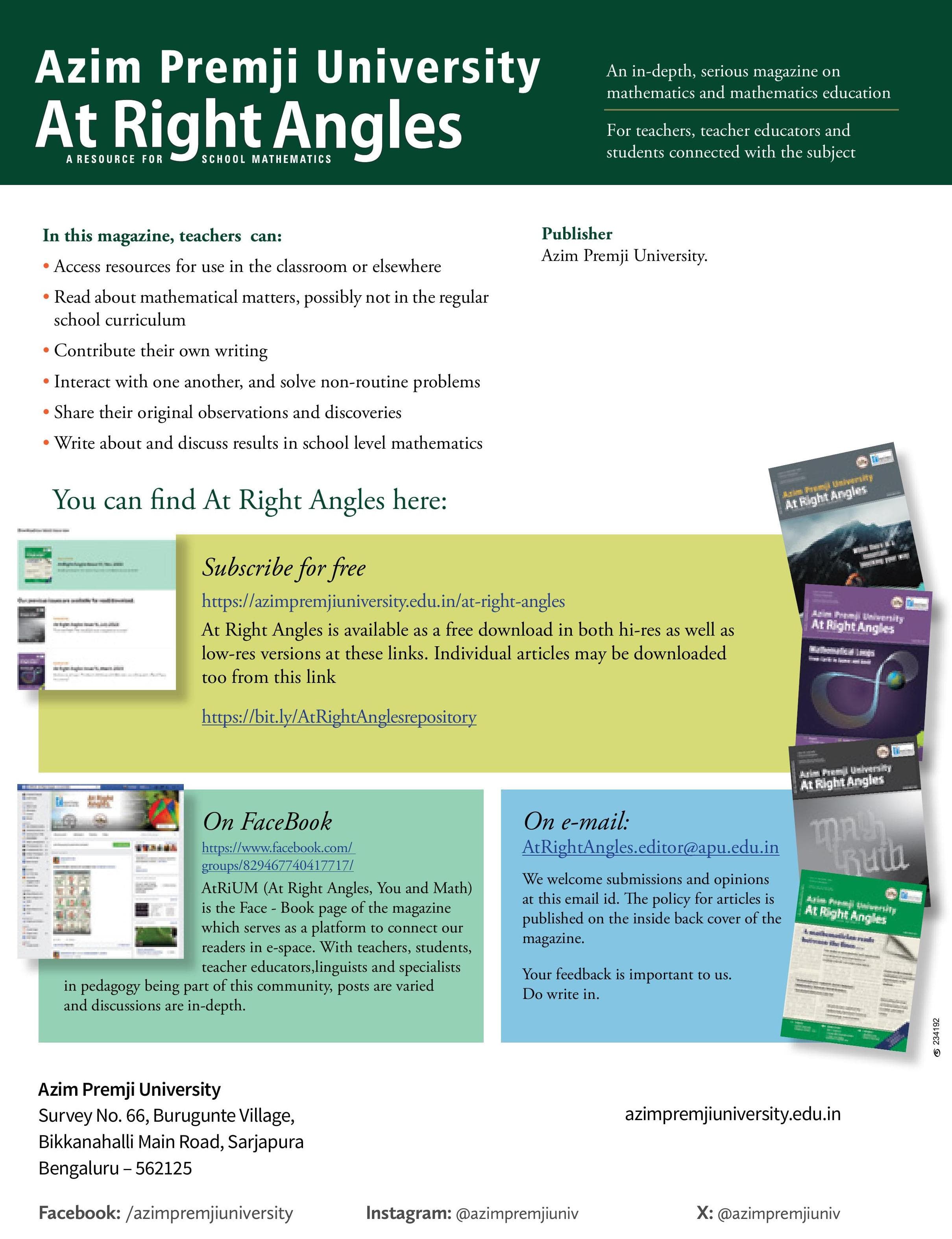 Azim Premji University At Right Angles