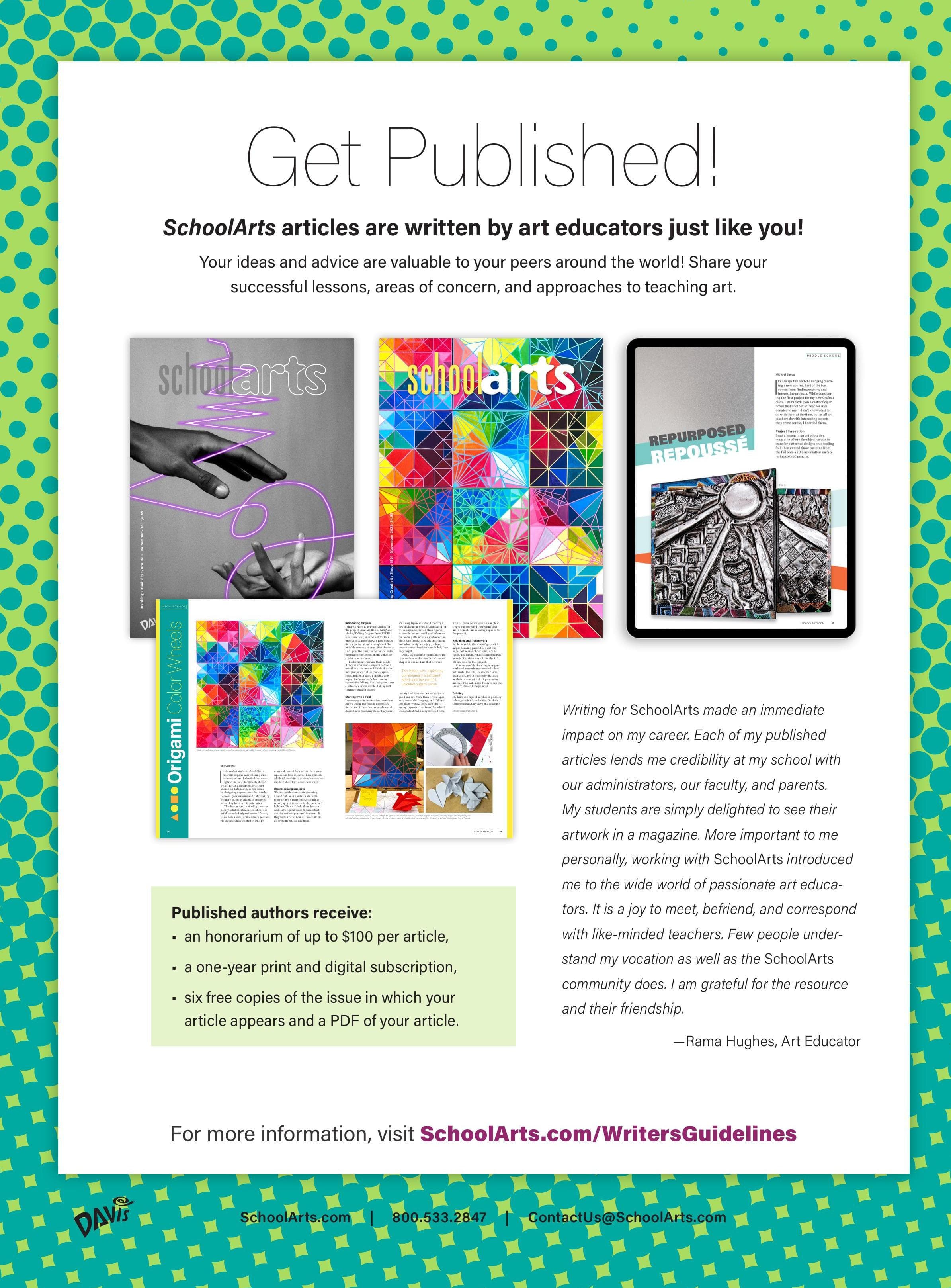 Get Published in SchoolArts!