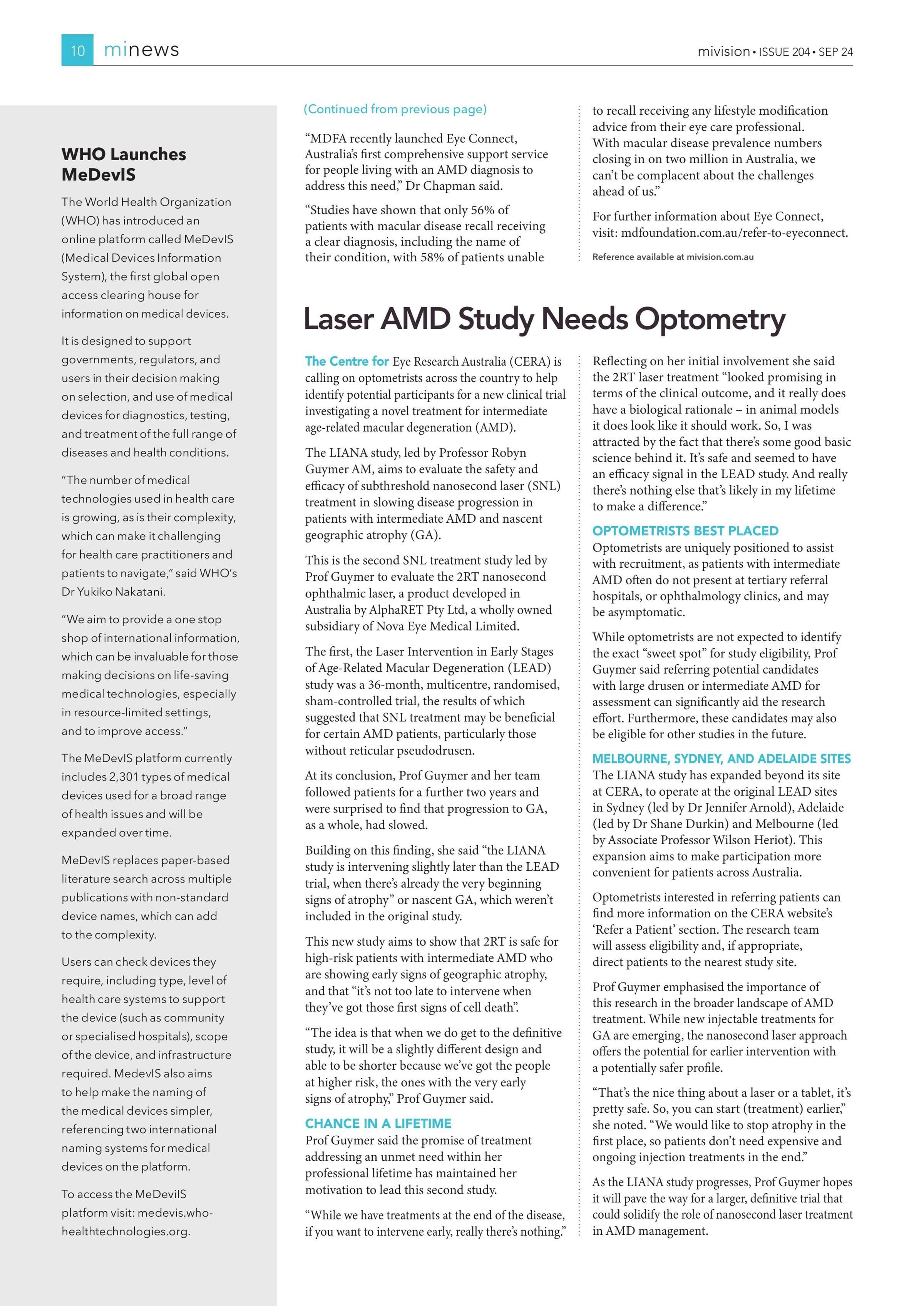 WHO Launches MeDevIS