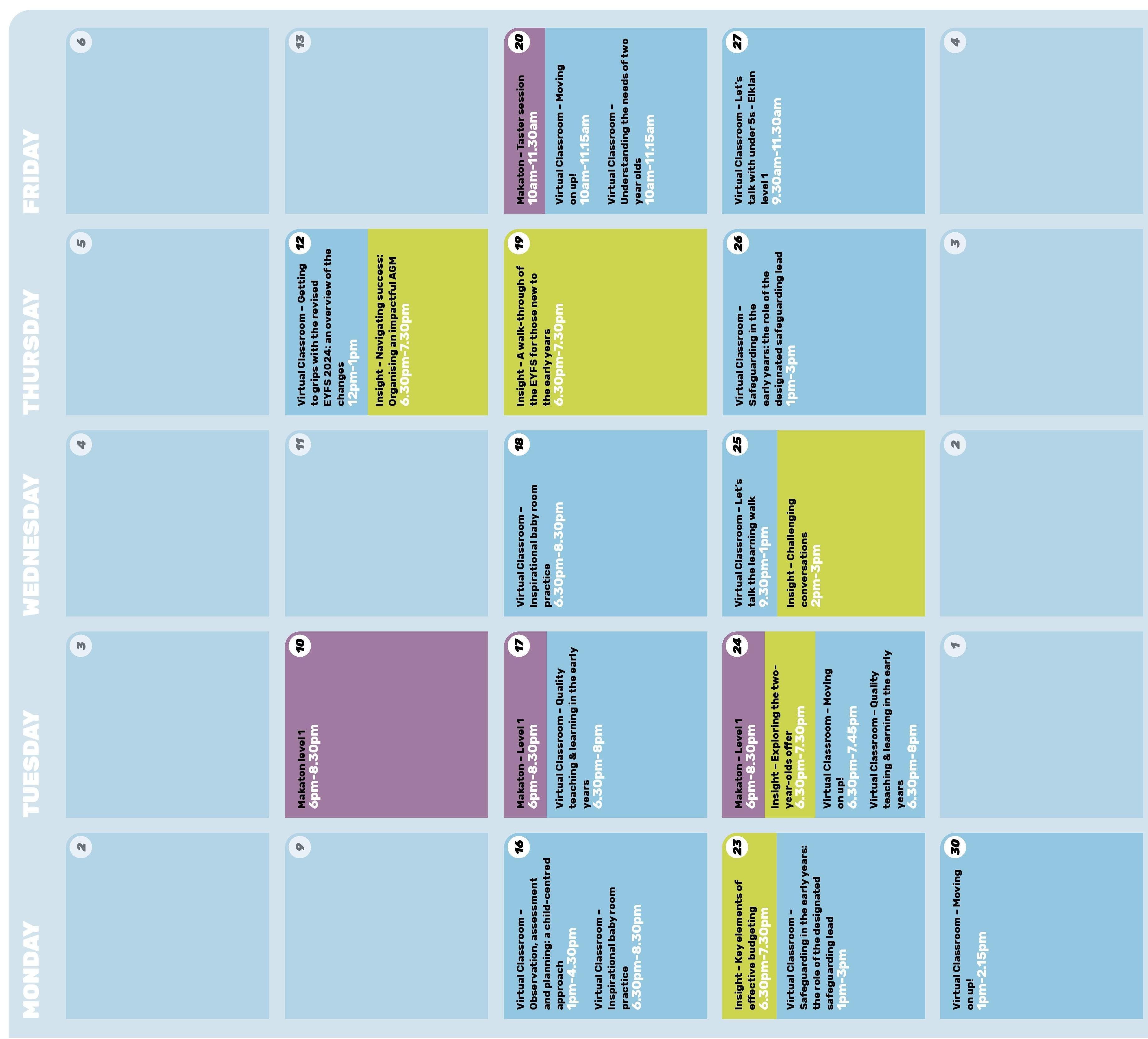 DATES FOR YOUR DIARY