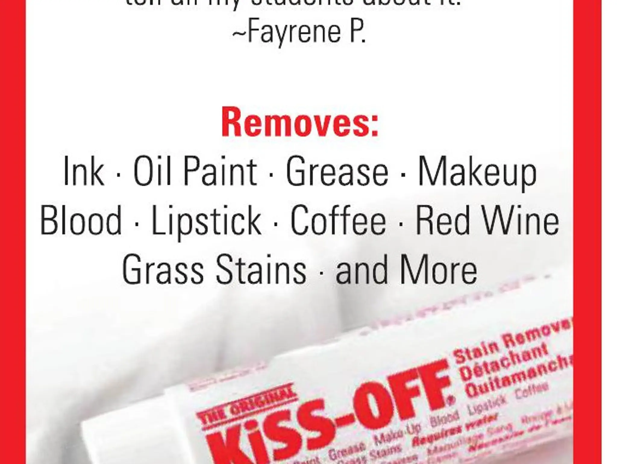 Kiss-Off® Stain Remover