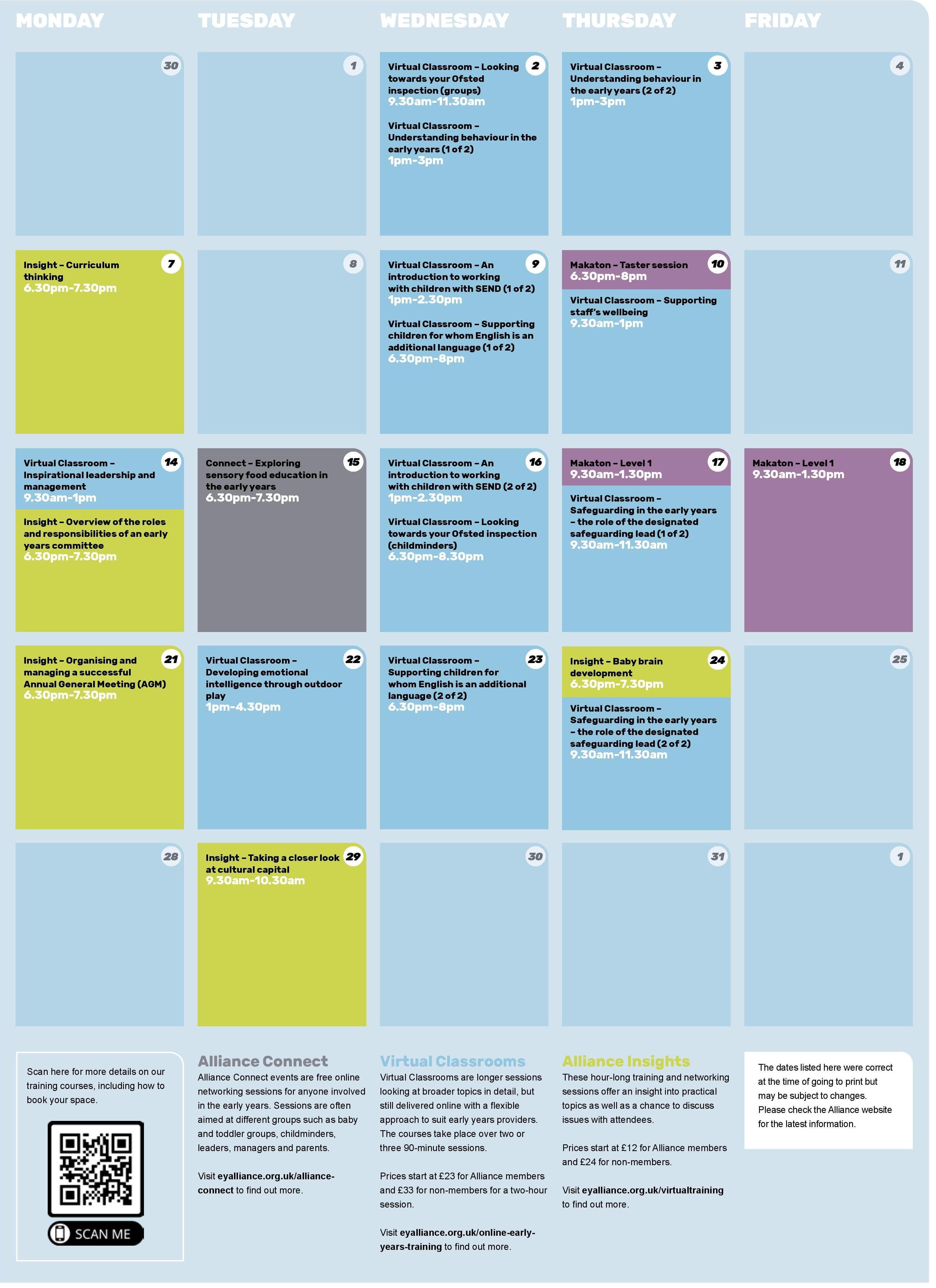 Dates for your diary