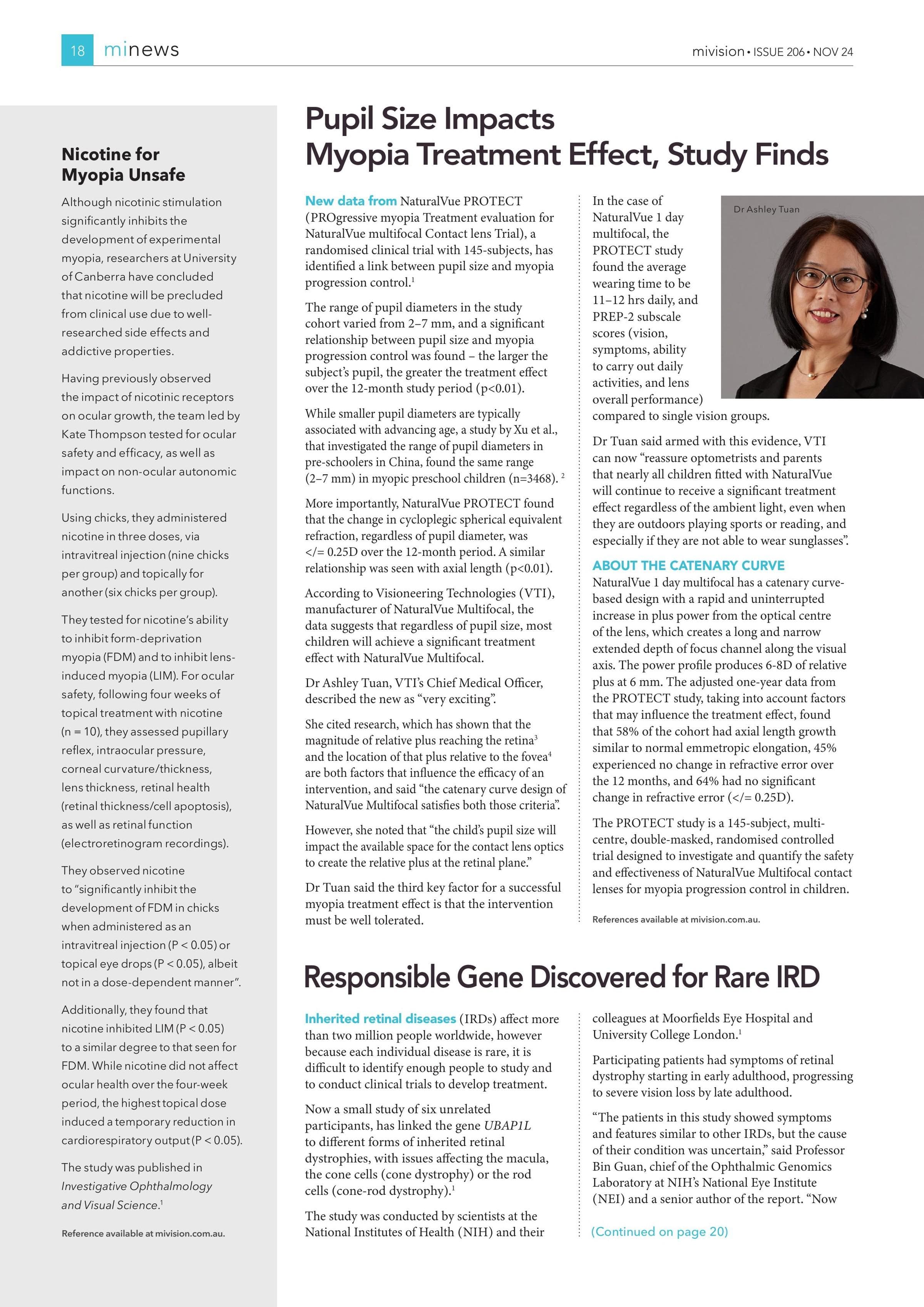 Nicotine for Myopia Unsafe