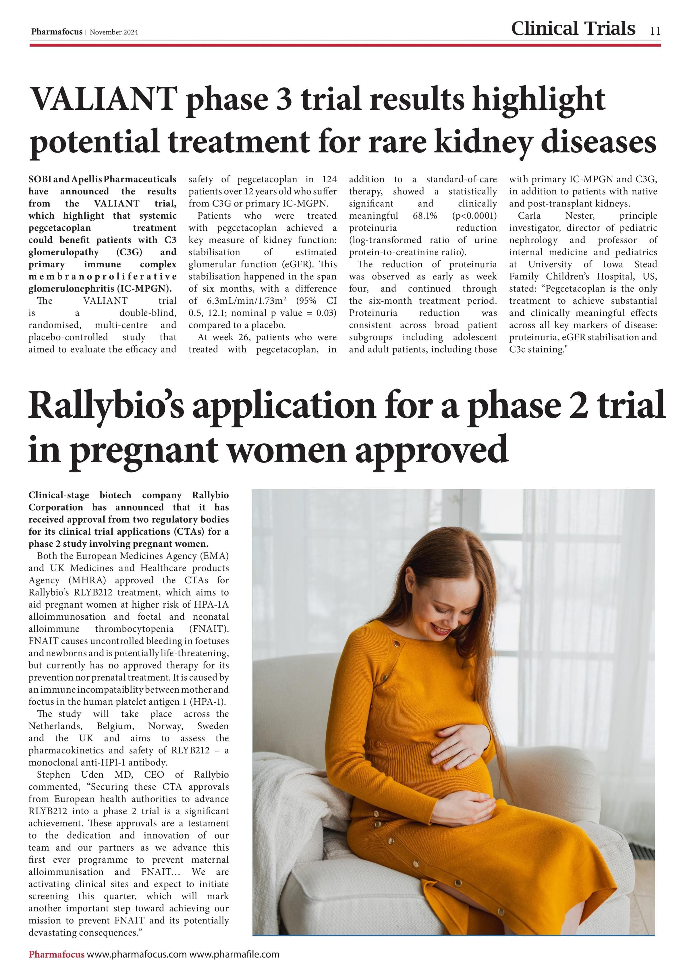 VALIANT phase 3 trial results highlight potential treatment for rare kidney diseases