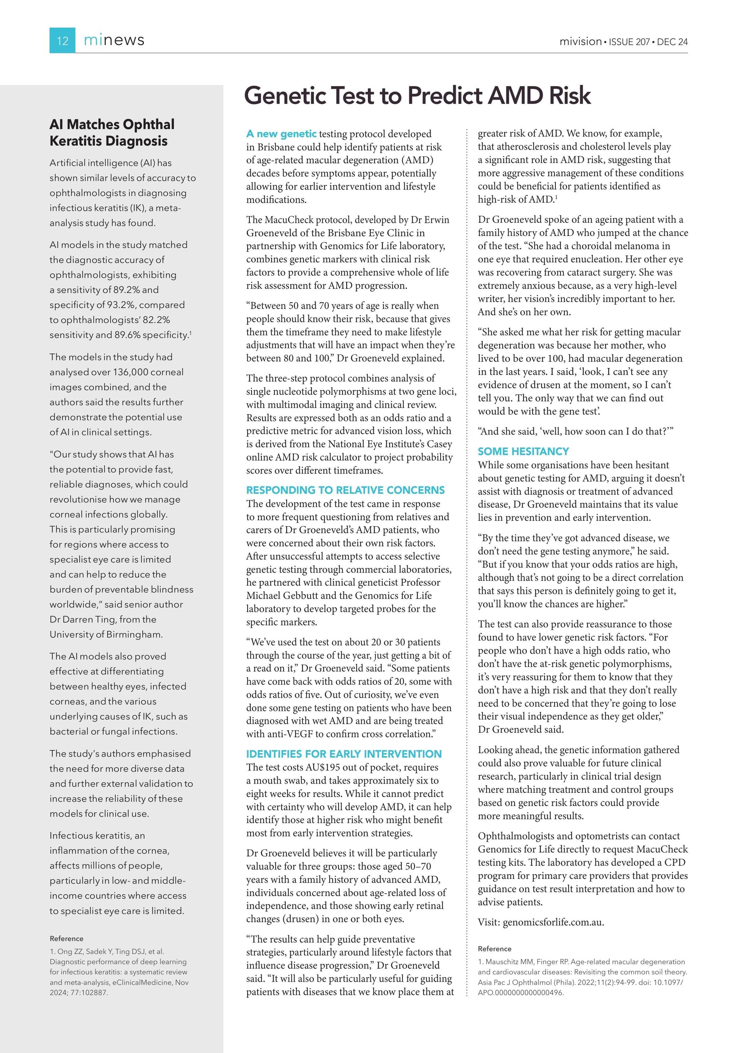 AI Matches Ophthal Keratitis Diagnosis