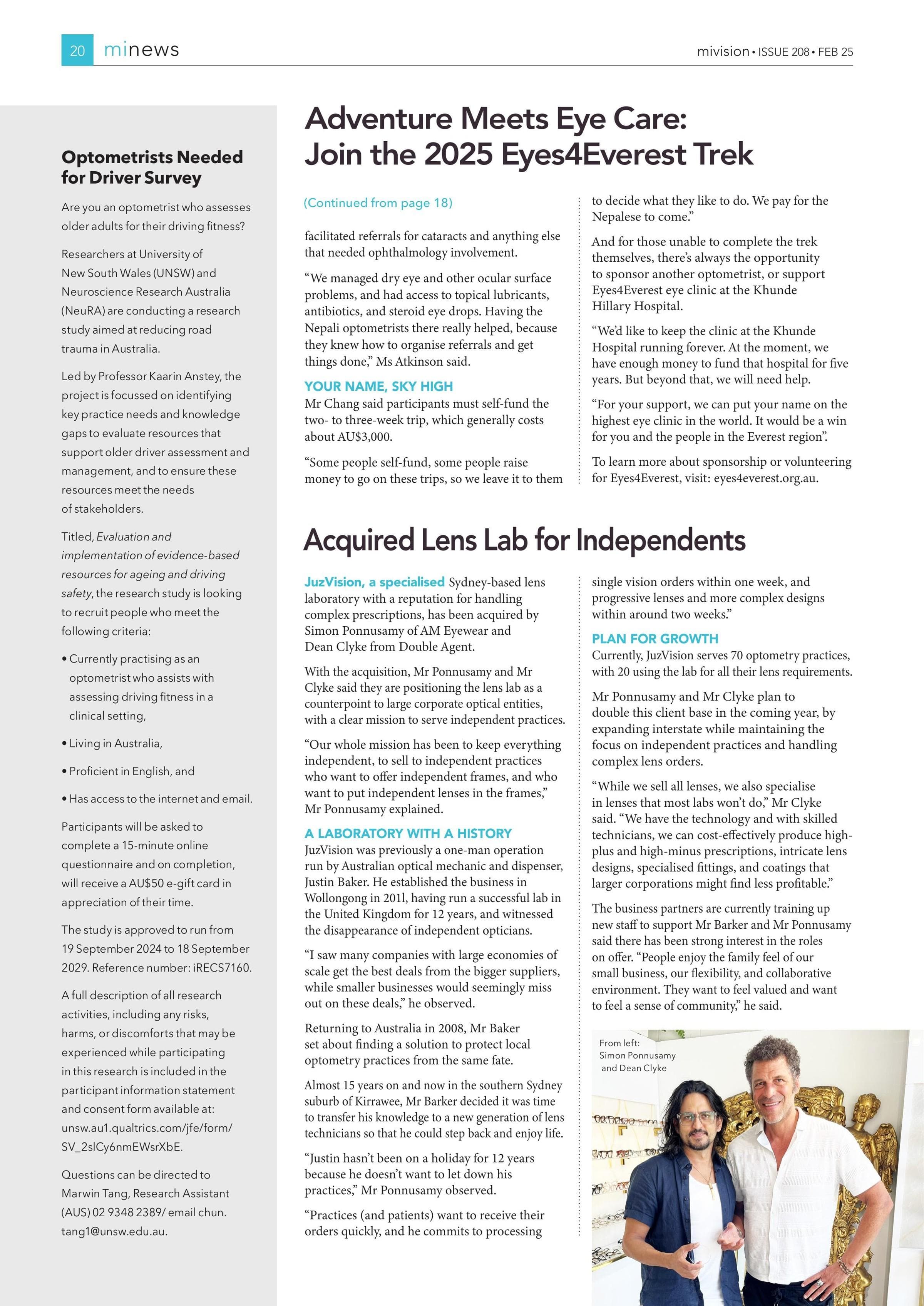 Optometrists Needed for Driver Survey