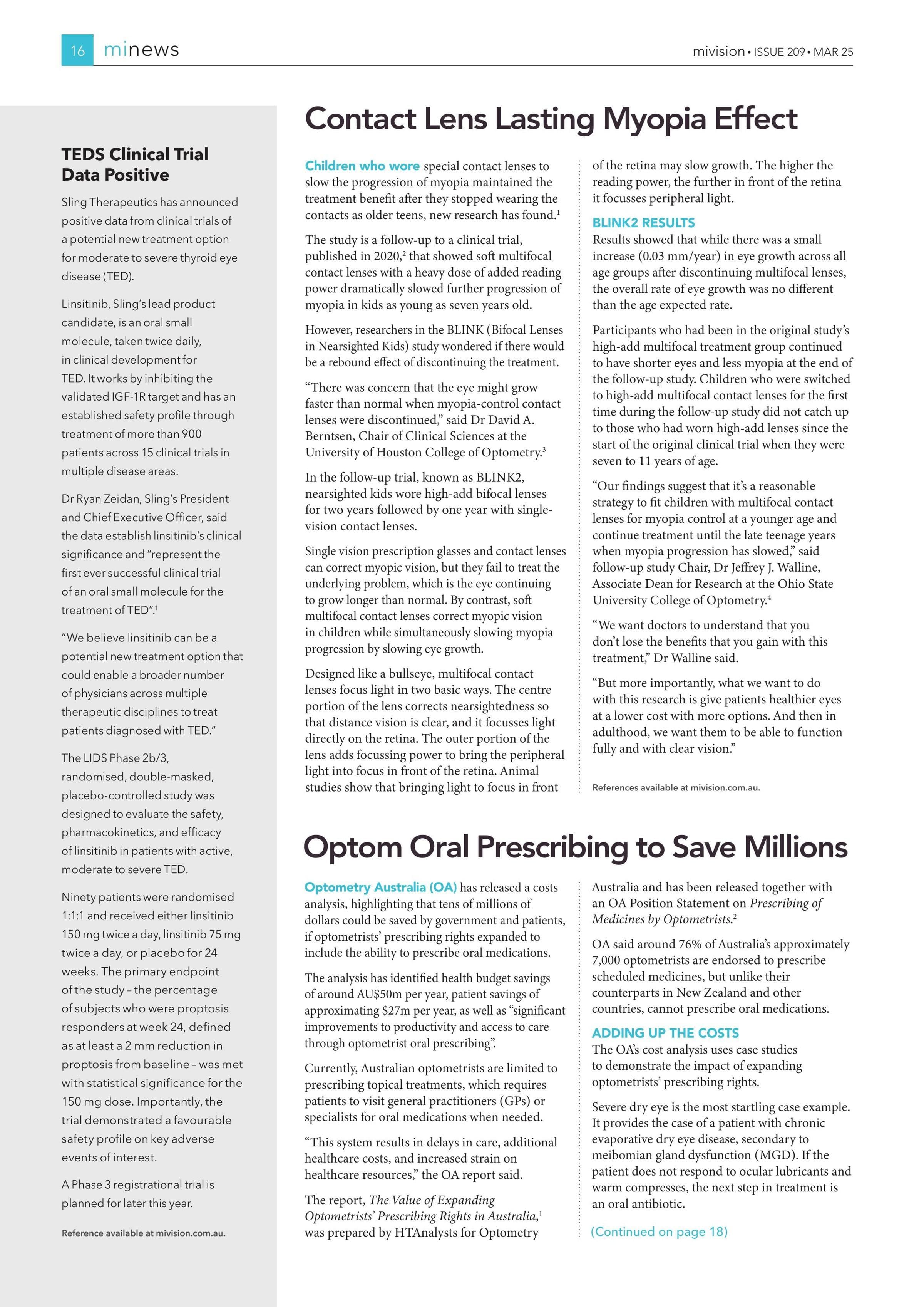 TEDS Clinical Trial Data Positive