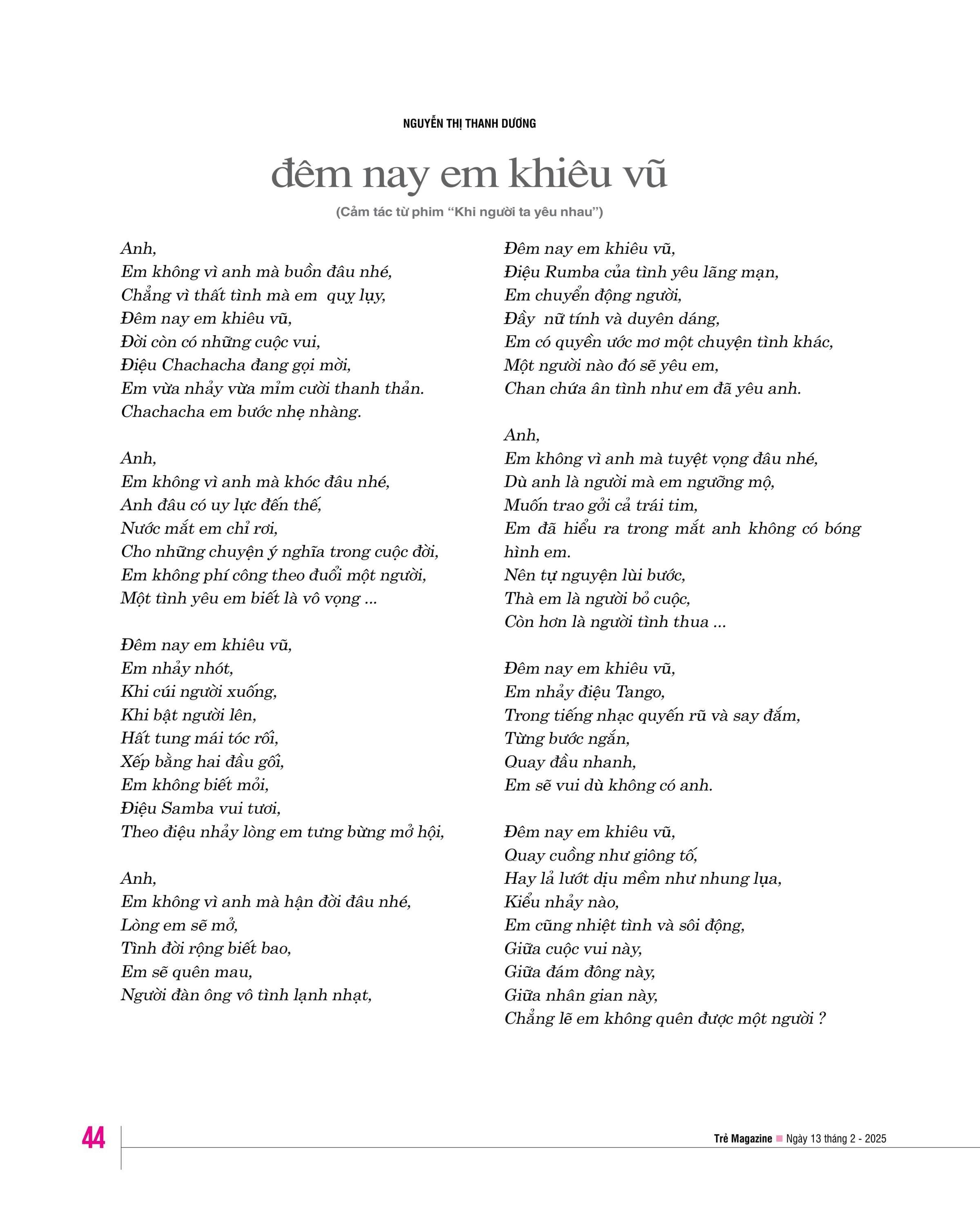 đêm nay em khiêu vũ