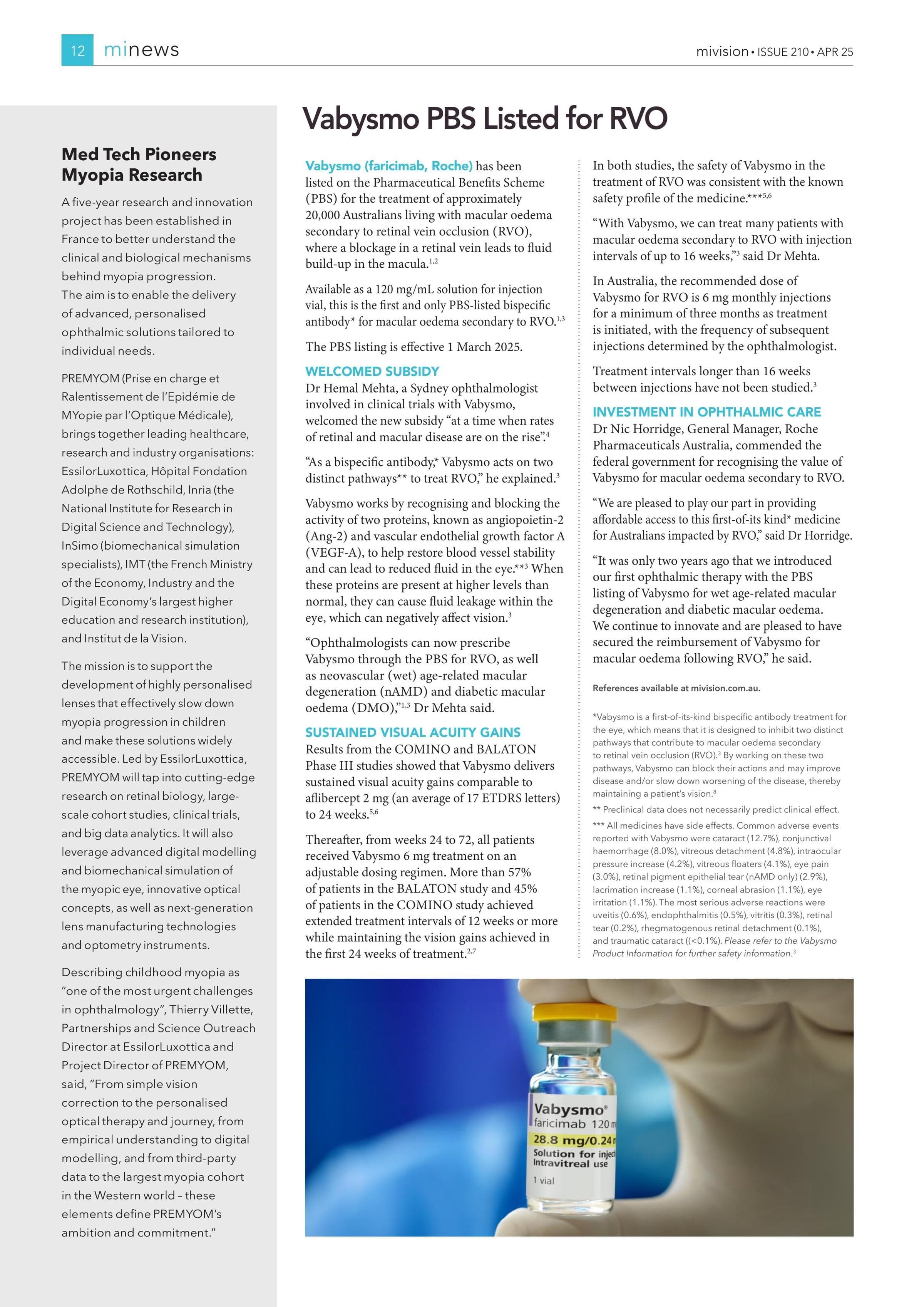 Med Tech Pioneers Myopia Research