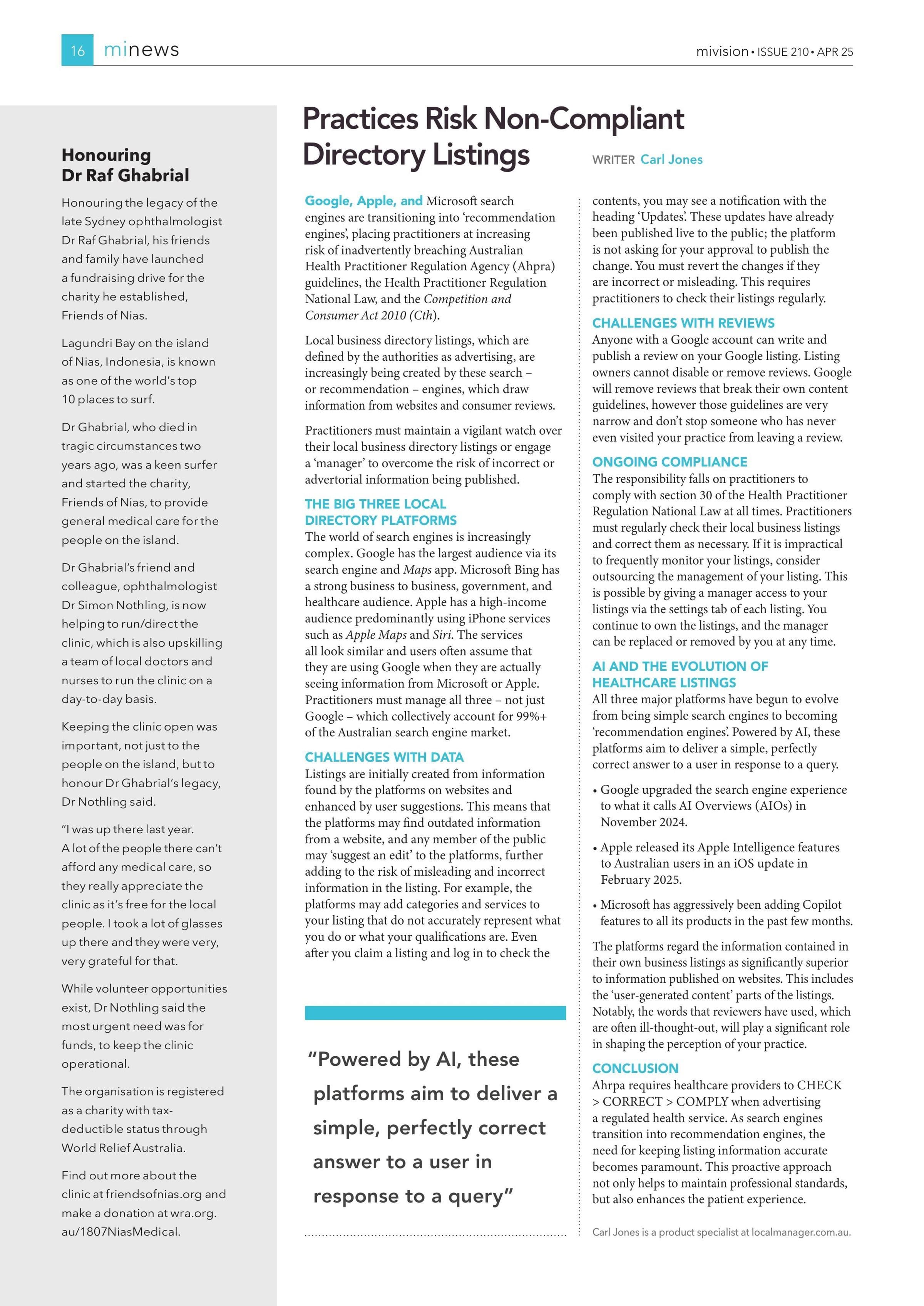 Practices Risk Non-Compliant Directory Listings