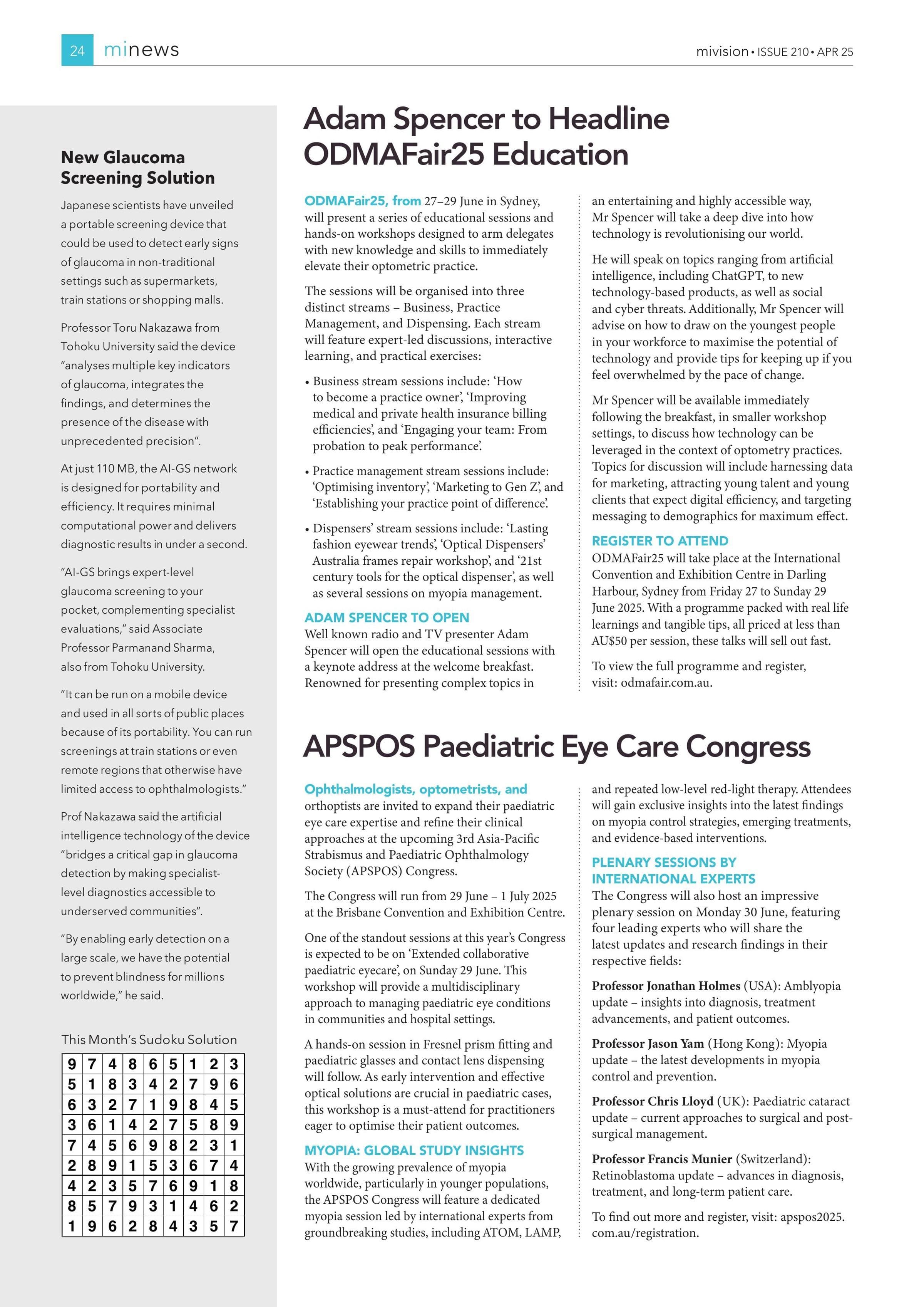 Adam Spencer to Headline ODMAFair25 Education