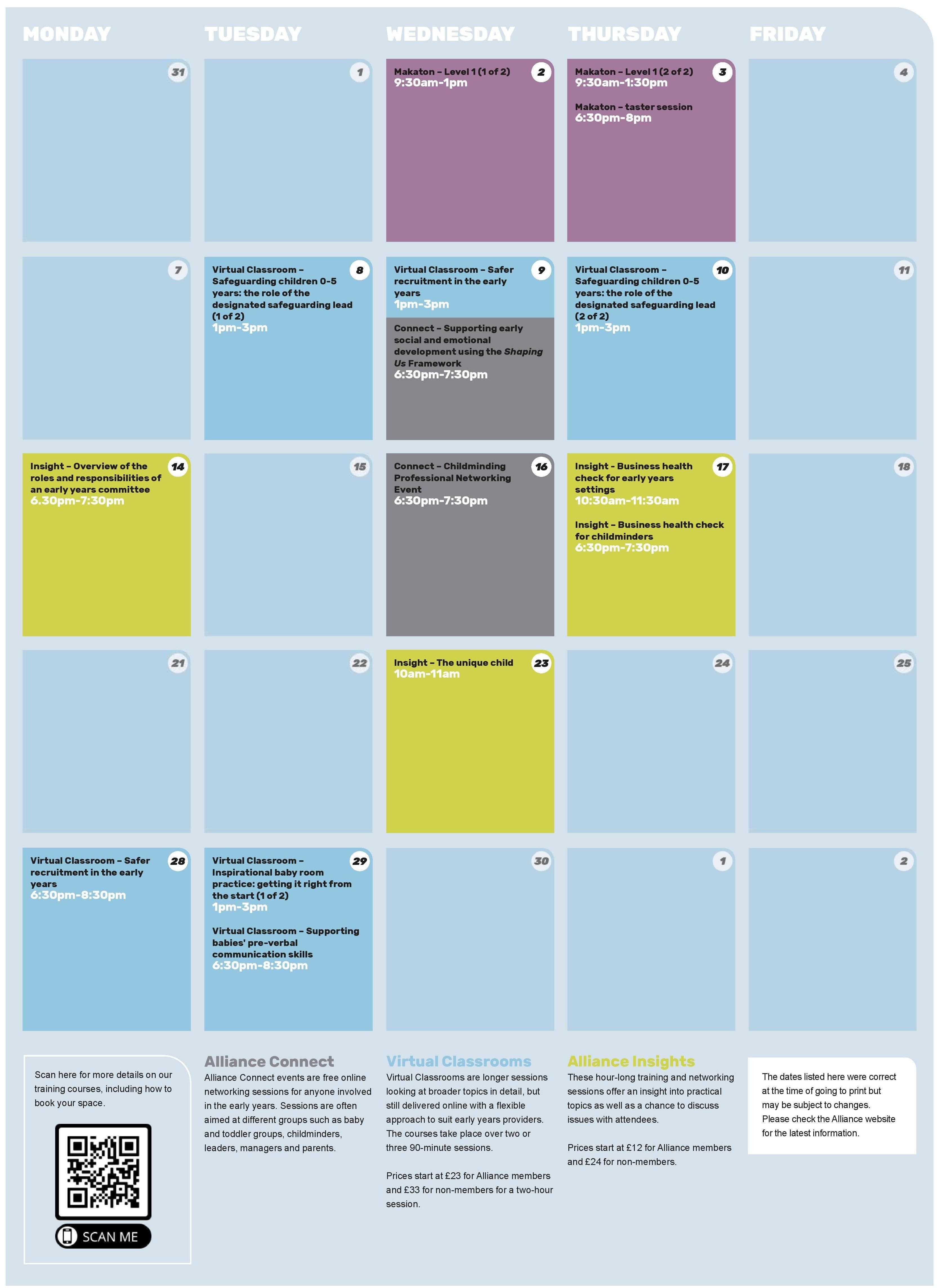 Dates for your diary
