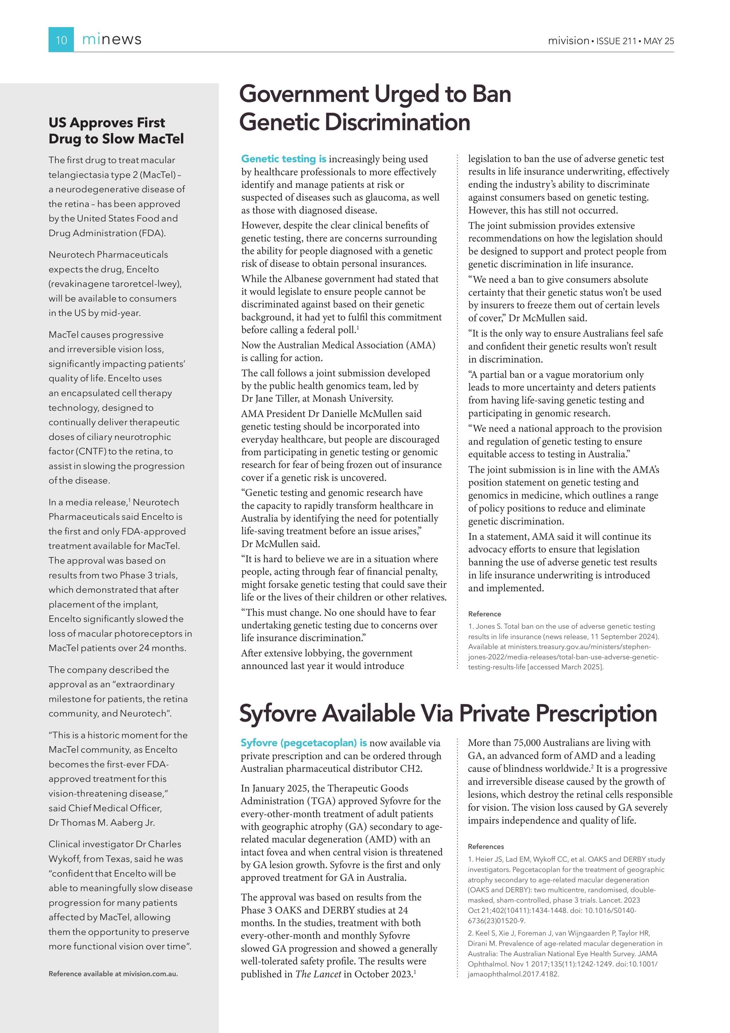 US Approves First Drug to Slow MacTel