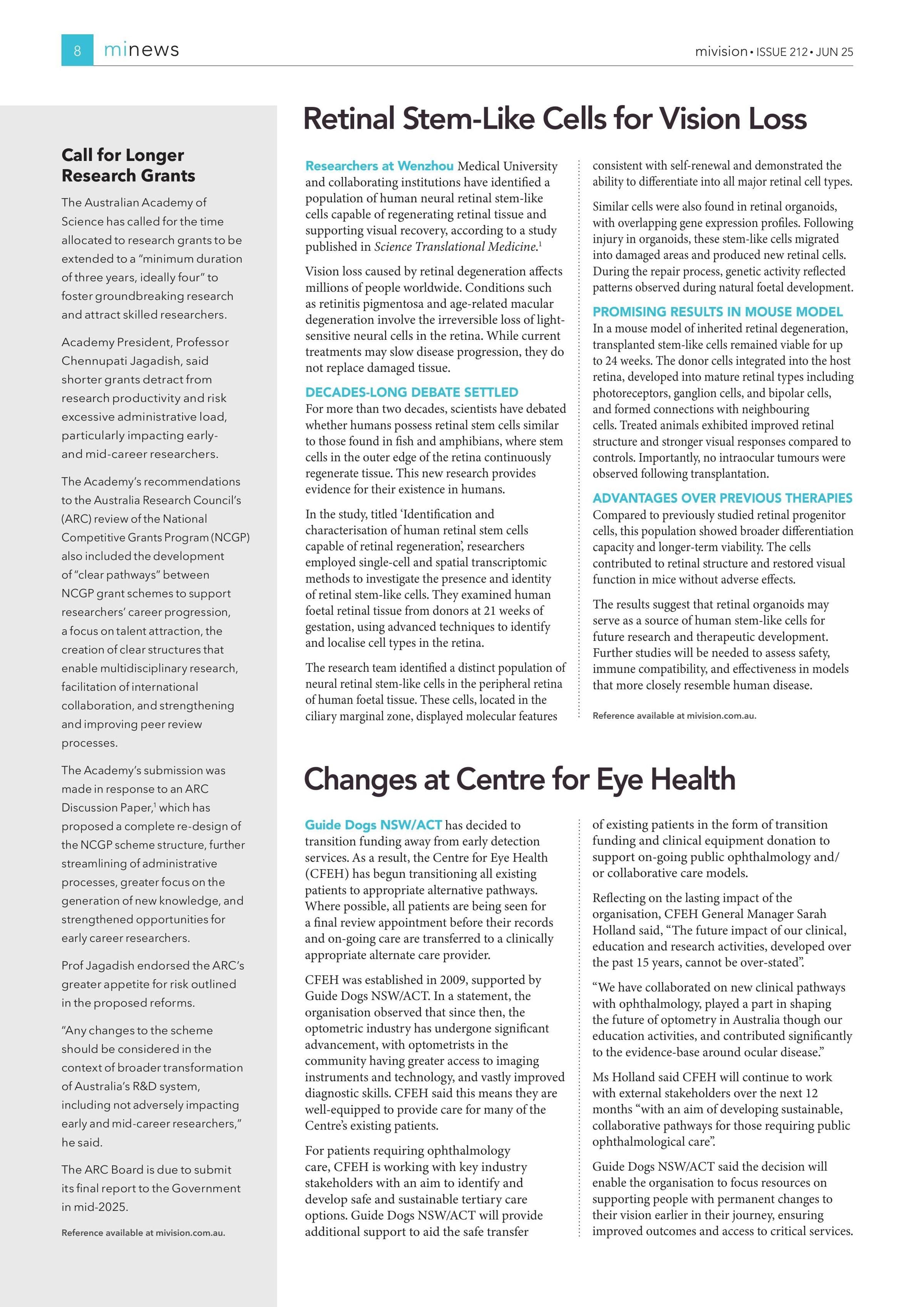 Call for Longer Research Grants