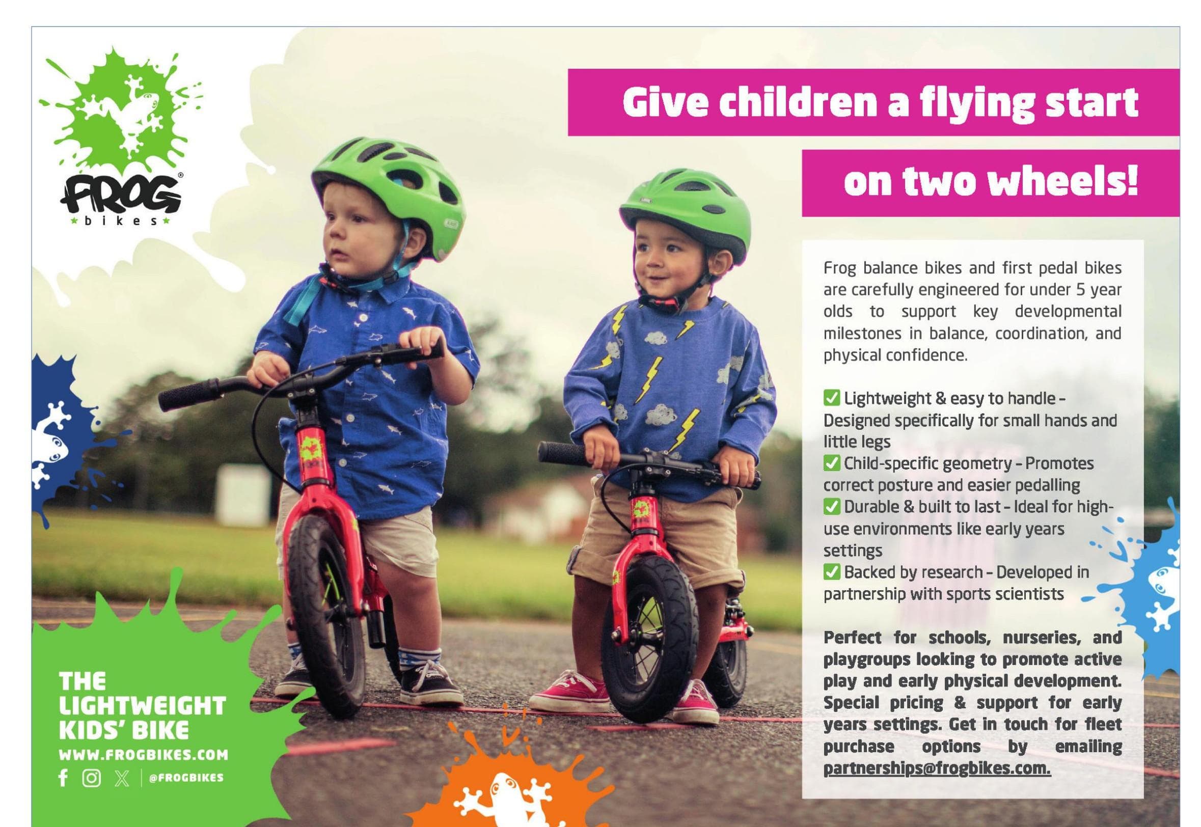 Adverts: Frog Bikes and Usborne