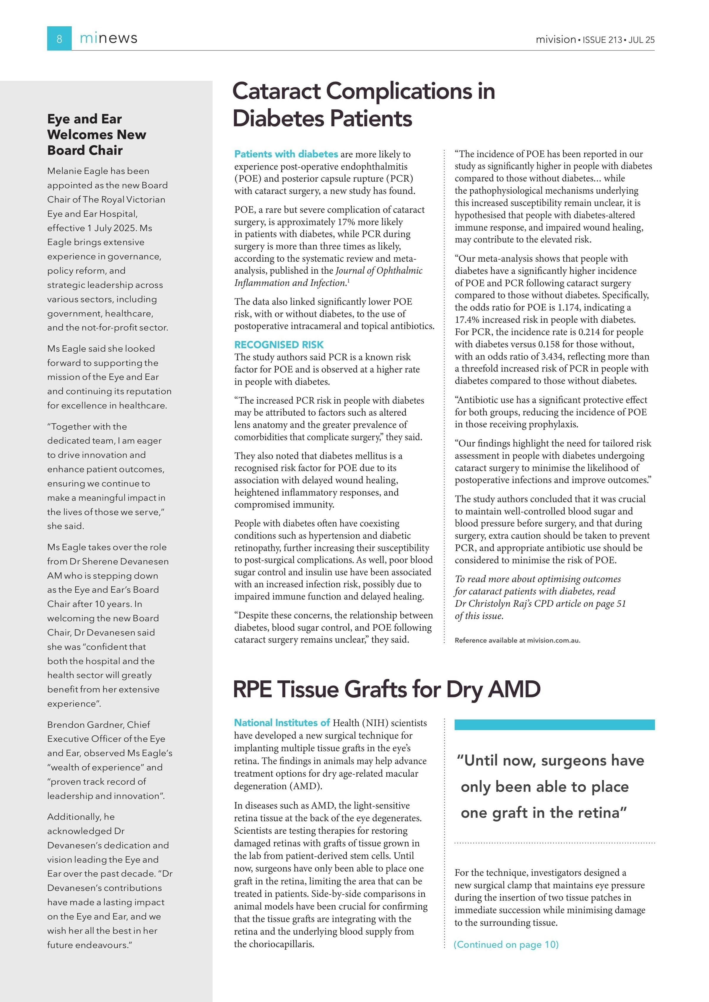 Eye and Ear Welcomes New Board Chair