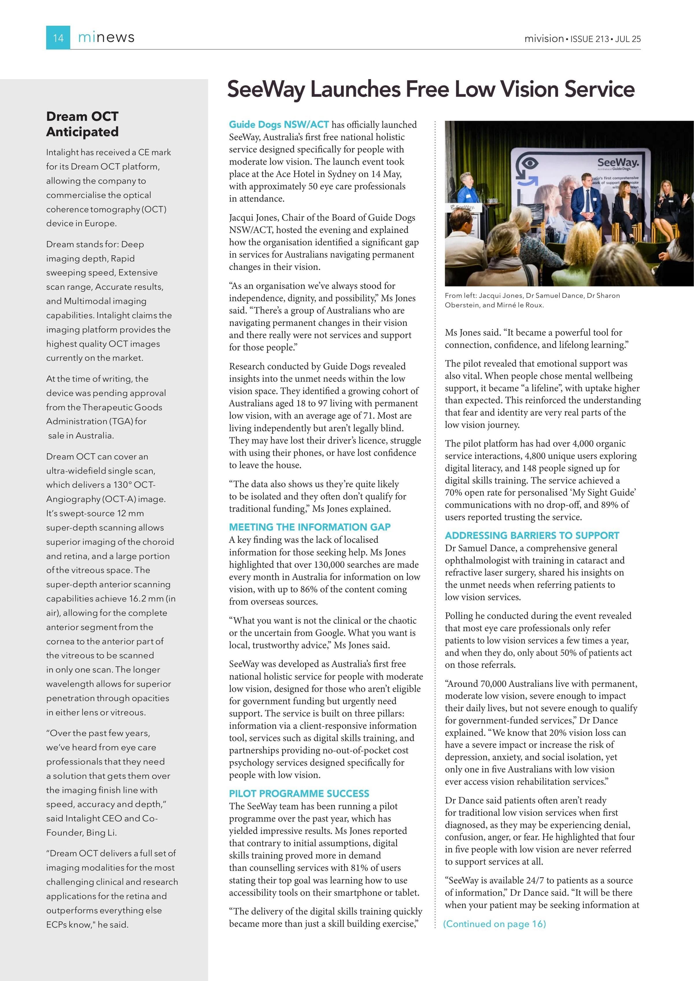 Dream OCT Anticipated